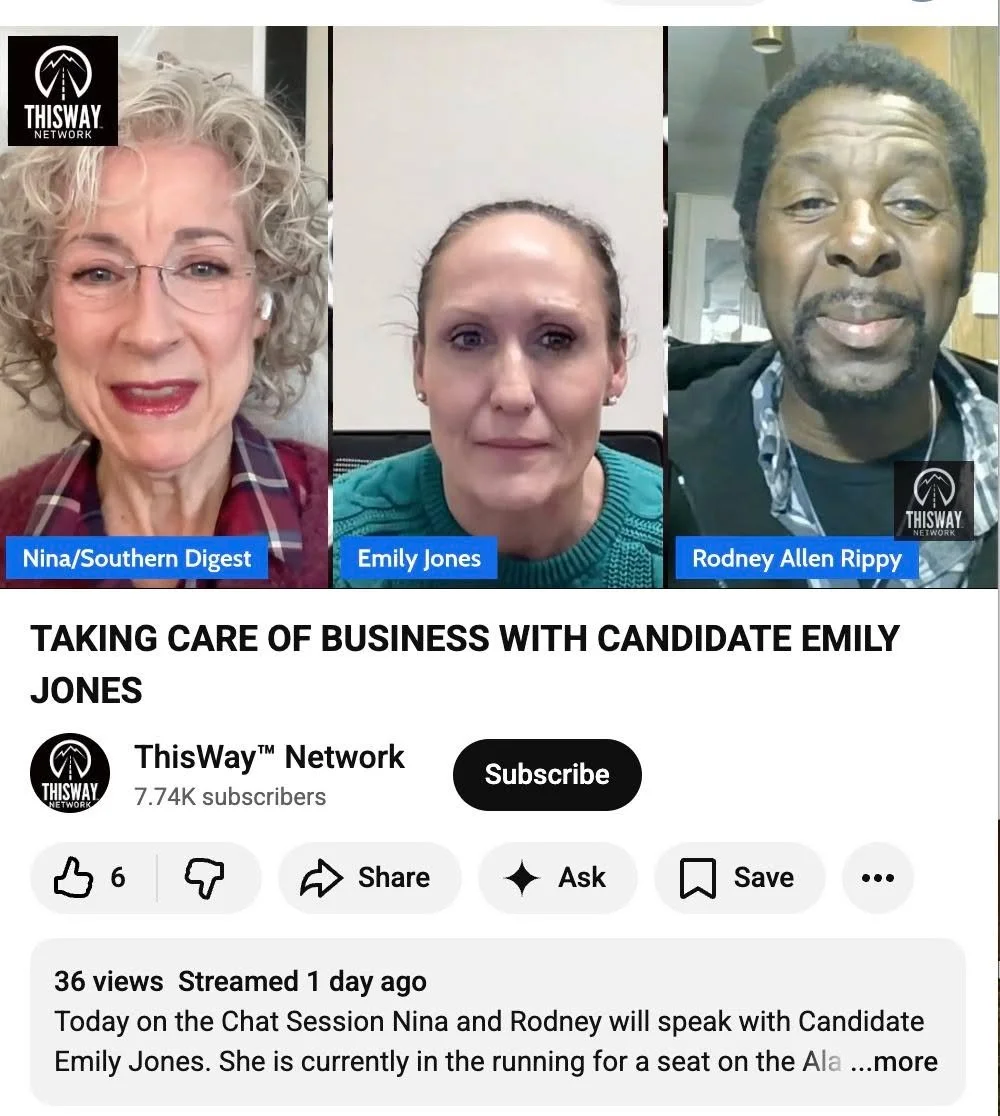 🎙️ Emily Jones joined the podcast to share why she&rsquo;s running for Alabama State Board of Education, District 8&mdash;and what real accountability, transparency, and academic excellence should look like in our schools.
This is a thoughtful, grou