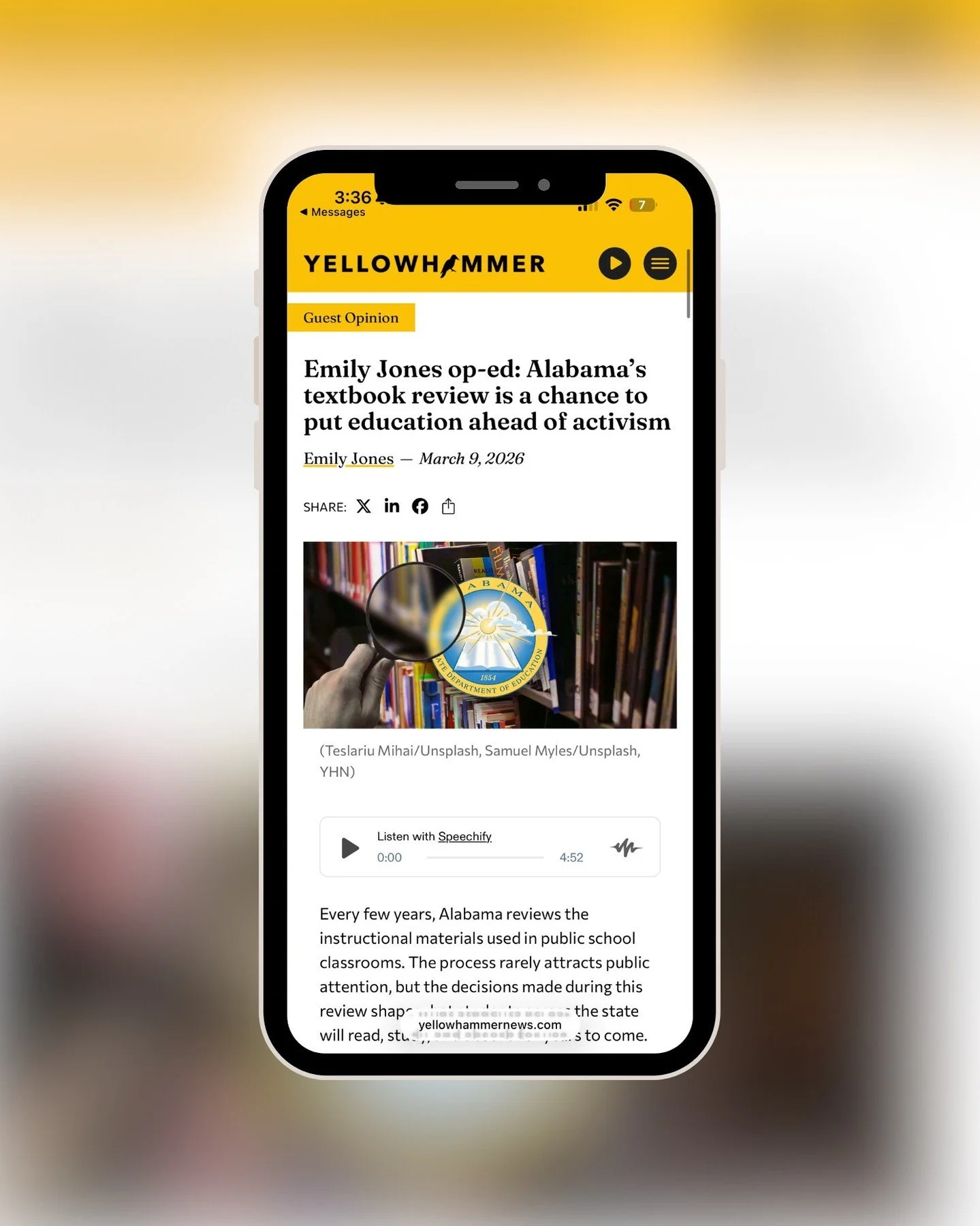 Alabama&rsquo;s textbook review process helps determine what students learn for years to come.

Getting it right matters.

Link in bio.

#AlabamaEducation #EducationPolicy #ALPolitics