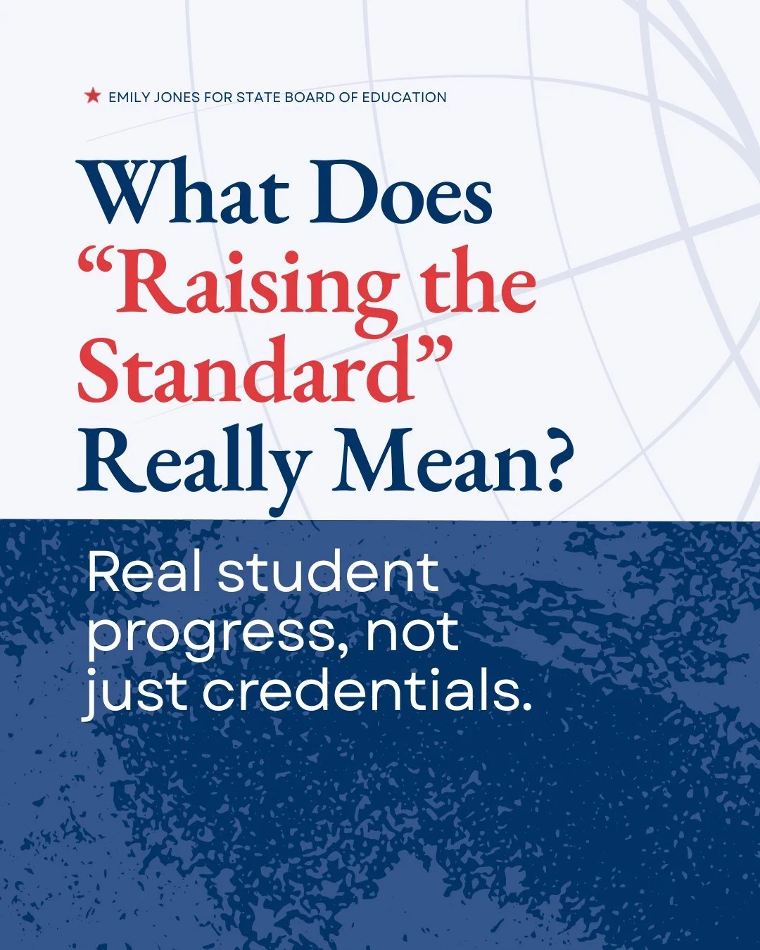 Alabama ranks near the bottom nationally in key academic outcomes &mdash; despite the incredible technological advances happening in our state.

We can do better.

Raising standards means focusing on what truly matters: measurable student growth, cla
