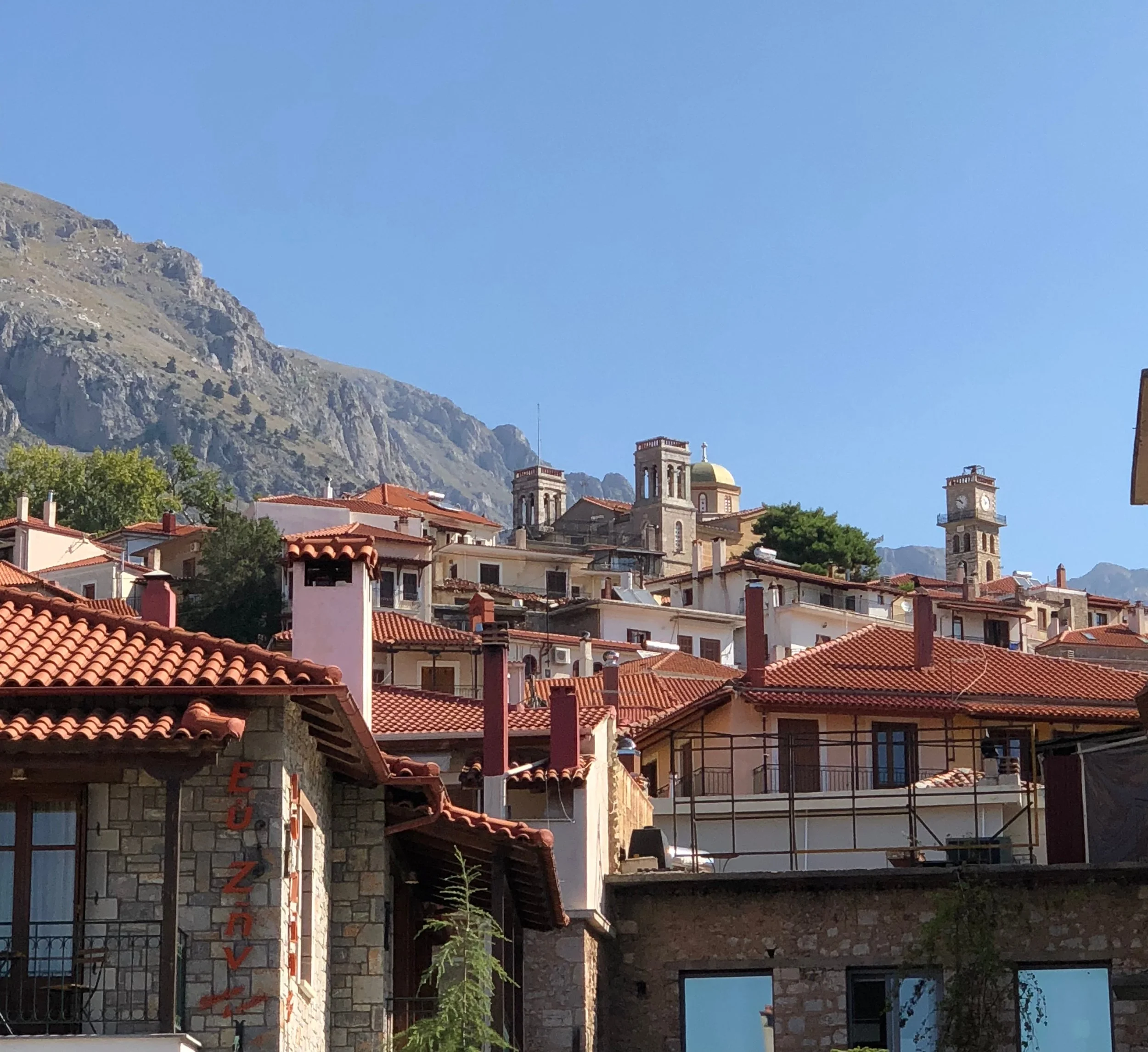 10 · Roofs Below the Mountain
Terracotta rooftops and two towers overlap beneath a steep mountain ridge.
2018 · Greece
iPhone X · 6.0 mm · f/2.4 · 1/1021 s · ISO 16