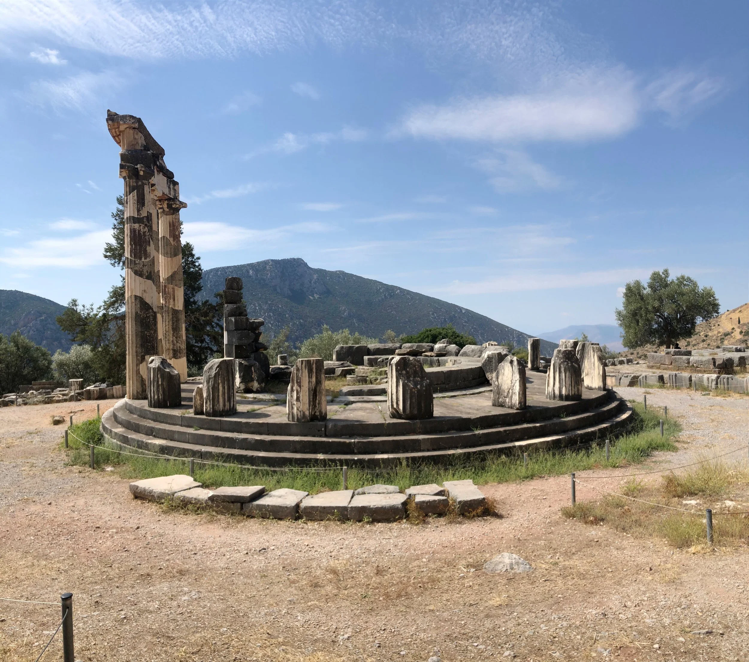 07 · The Circle Remains
A circular stone foundation and standing columns sit against the wooded mountains.
2021 · Greece
iPhone X · 4.0 mm · f/1.8 · 1/2667 s · ISO 25