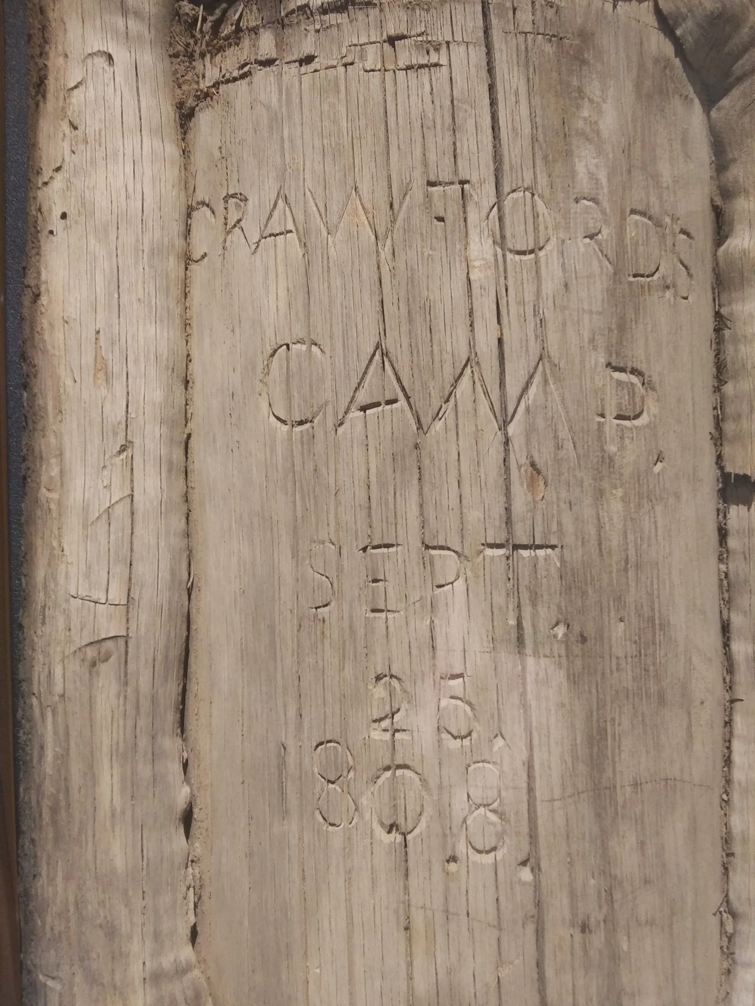 “Crawford Camp” Carving
