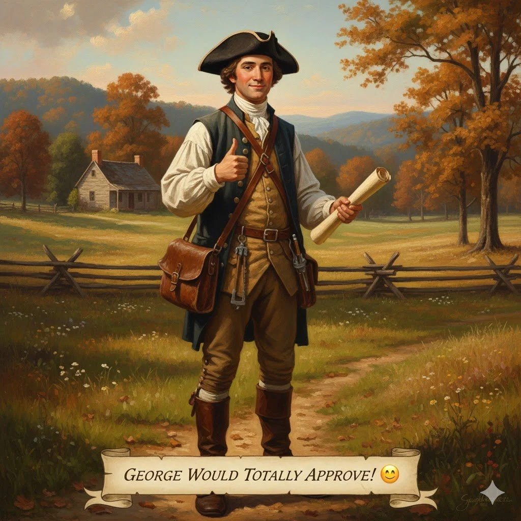 📜 Walk in the footsteps of history! Did you know George Washington surveyed Clermont Farm? 📜

On October 19, 1750, a 18 year old George Washington&mdash;yes, that George Washington!&mdash;was here to survey the 353 acres of what would become Clermo
