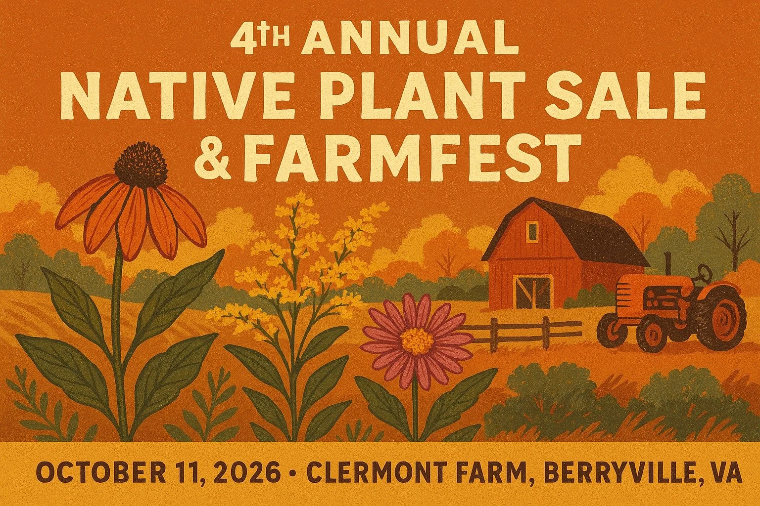 🌿 4th Annual Native Plant Sale &amp; FarmFest 🌿
Join us for a celebration of native plants, sustainable gardening, and farm life at our 4th Annual Native Plant Sale &amp; FarmFest! This beloved Clermont event features native plants for sale, a beau