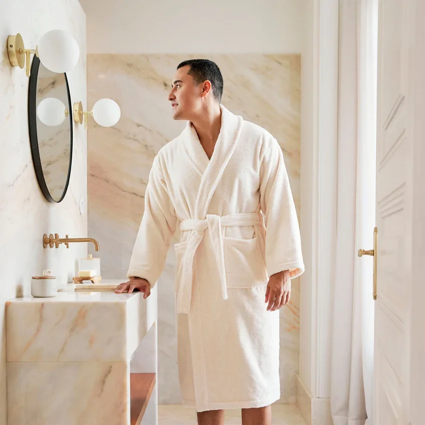 Personalized Luxury Cotton Bathrobe with Name or Monogram