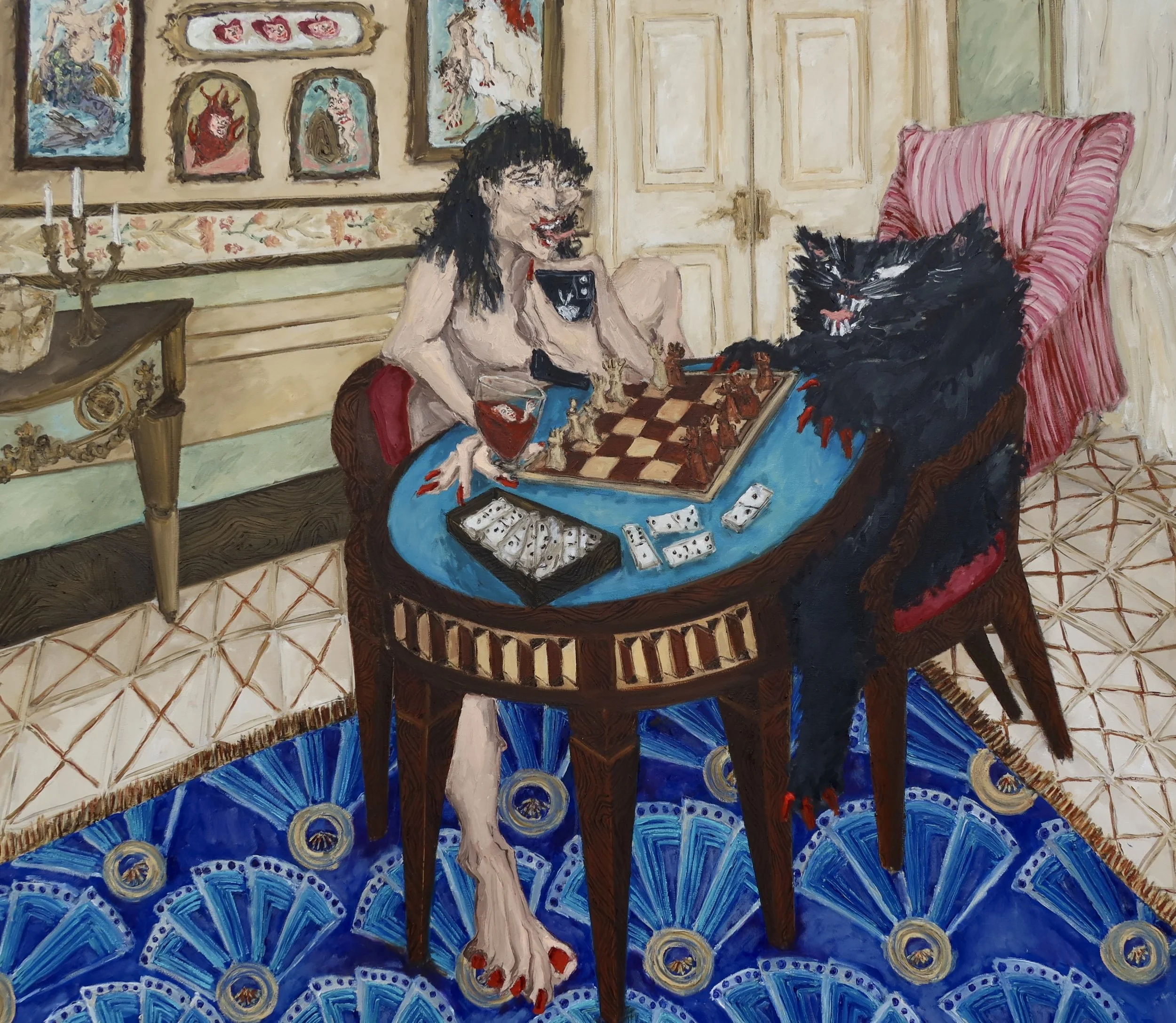 PUSSY PLAY, 2026, 
Oil on canvas, 
150cm x 130cm
