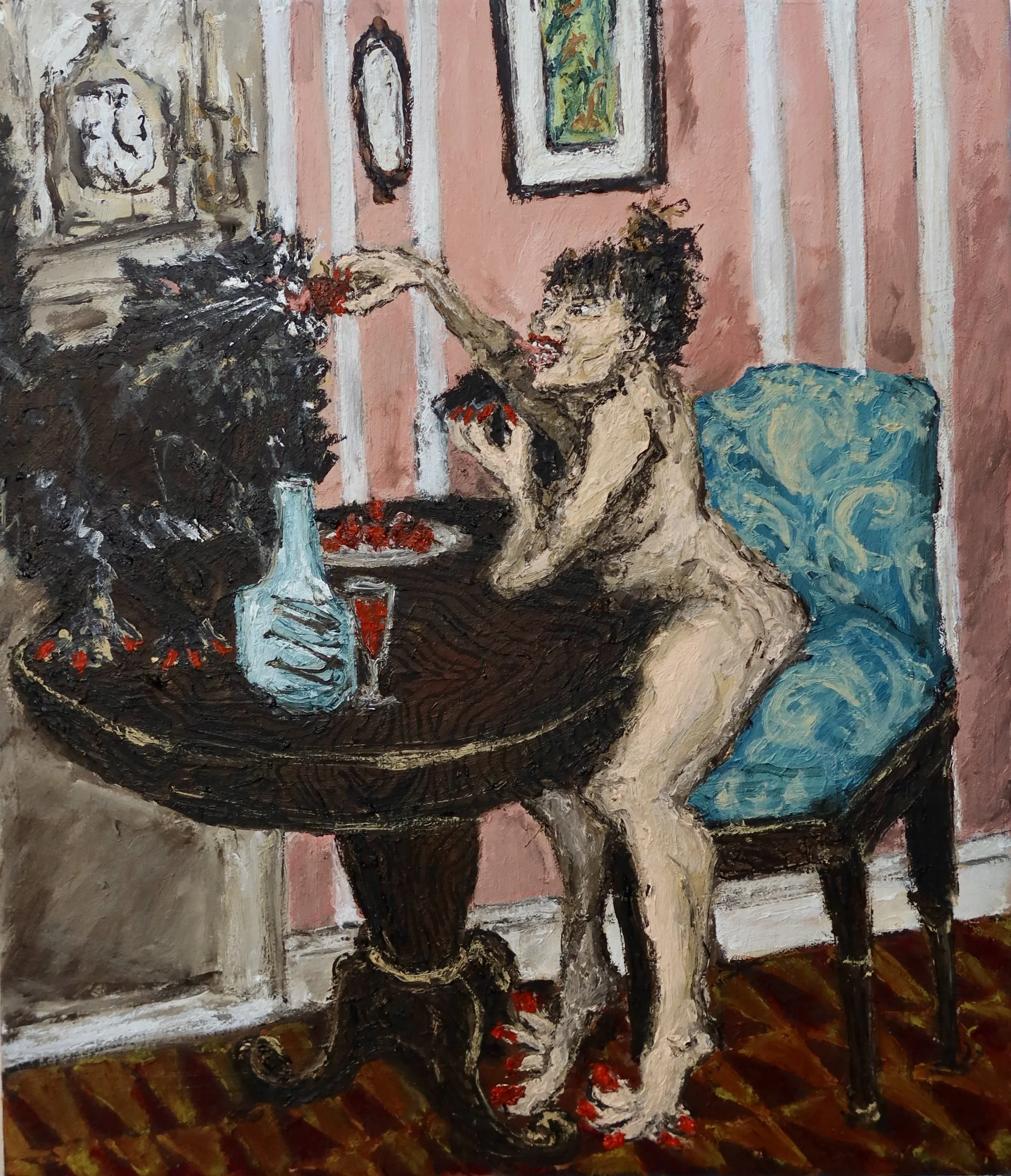 HUNGRY PUSSY, 2025, 
Oil on canvas, 
30cm x 35cm