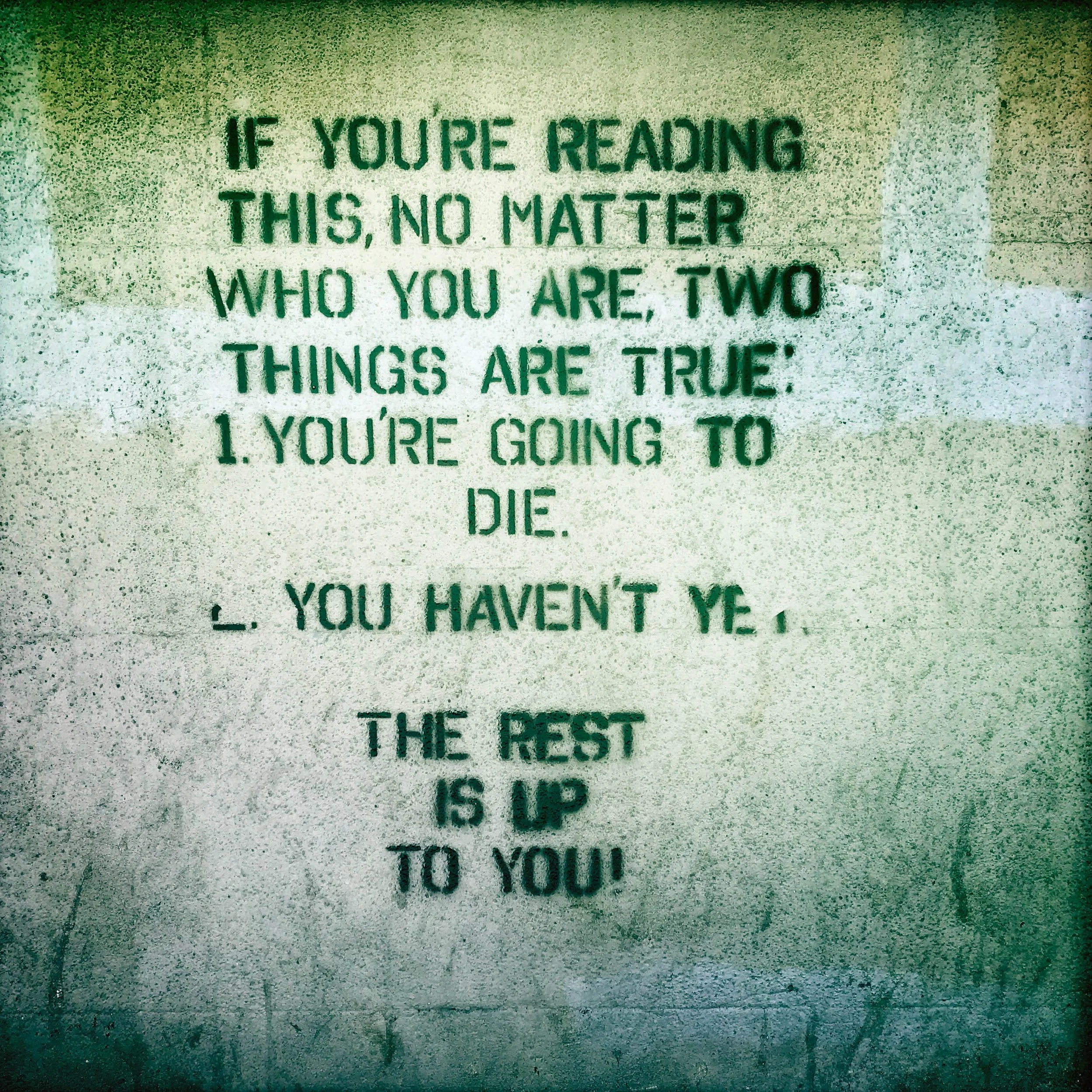 Street art in Brighton. Writing.