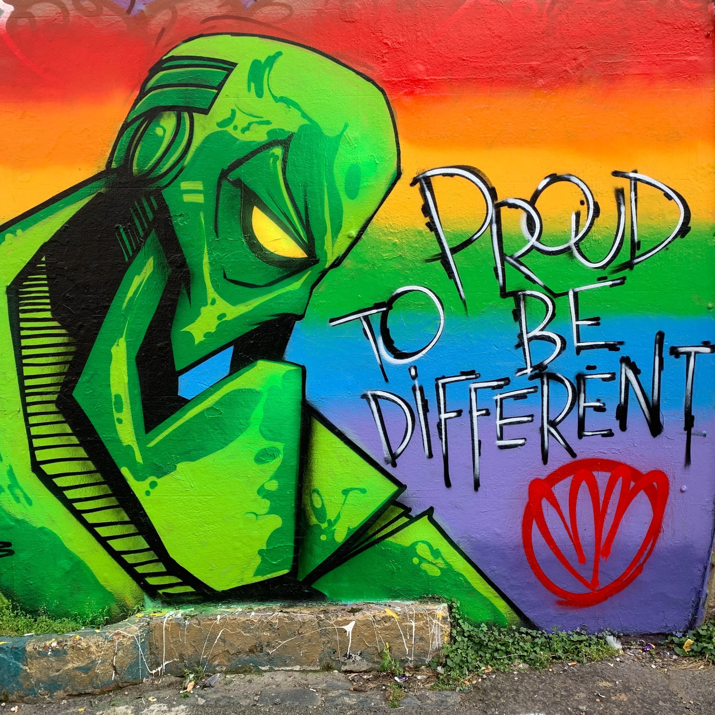 Street art in Brighton. Proud to be different.