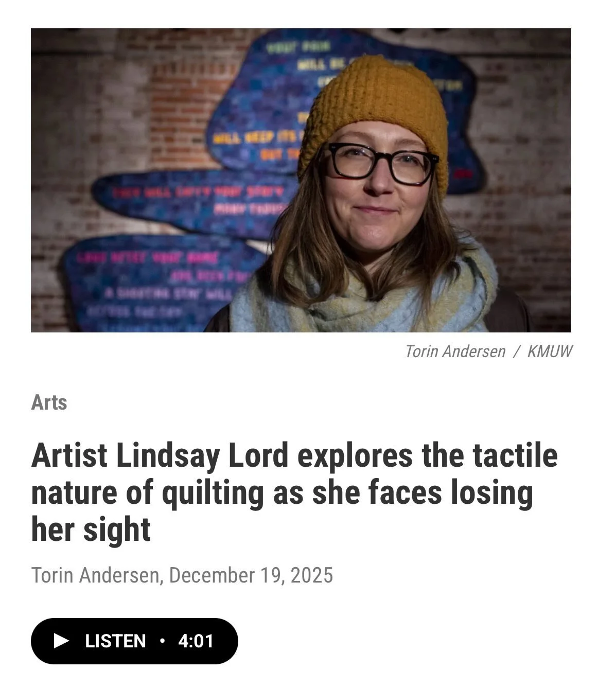 ICYMI: I was on the radio! I spoke with Torin Andersen about my exhibition, An Infinite Container, and a Solstice celebration I am hosting tonight as part of the show. You can listen over at kmuw.org. 
If you are in Wichita, please come out and join 