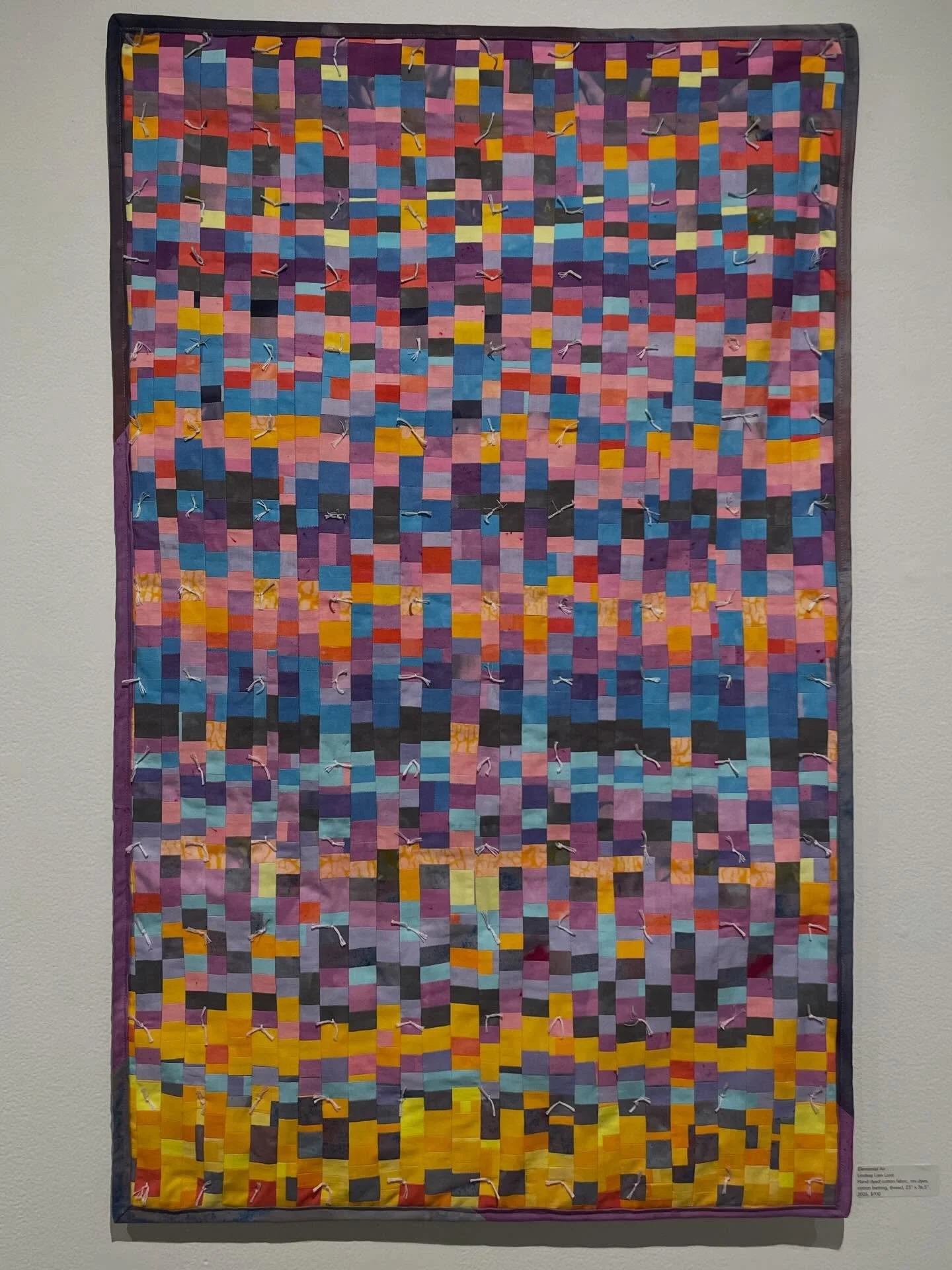 Elemental Air 
Future Visibility Limit
Elemental Fire
Elemental Water 
Elemental Earth

On view at Steckline Gallery through April 24th! 🤍

#fiberart #quilt #quiltwitch #artwitch