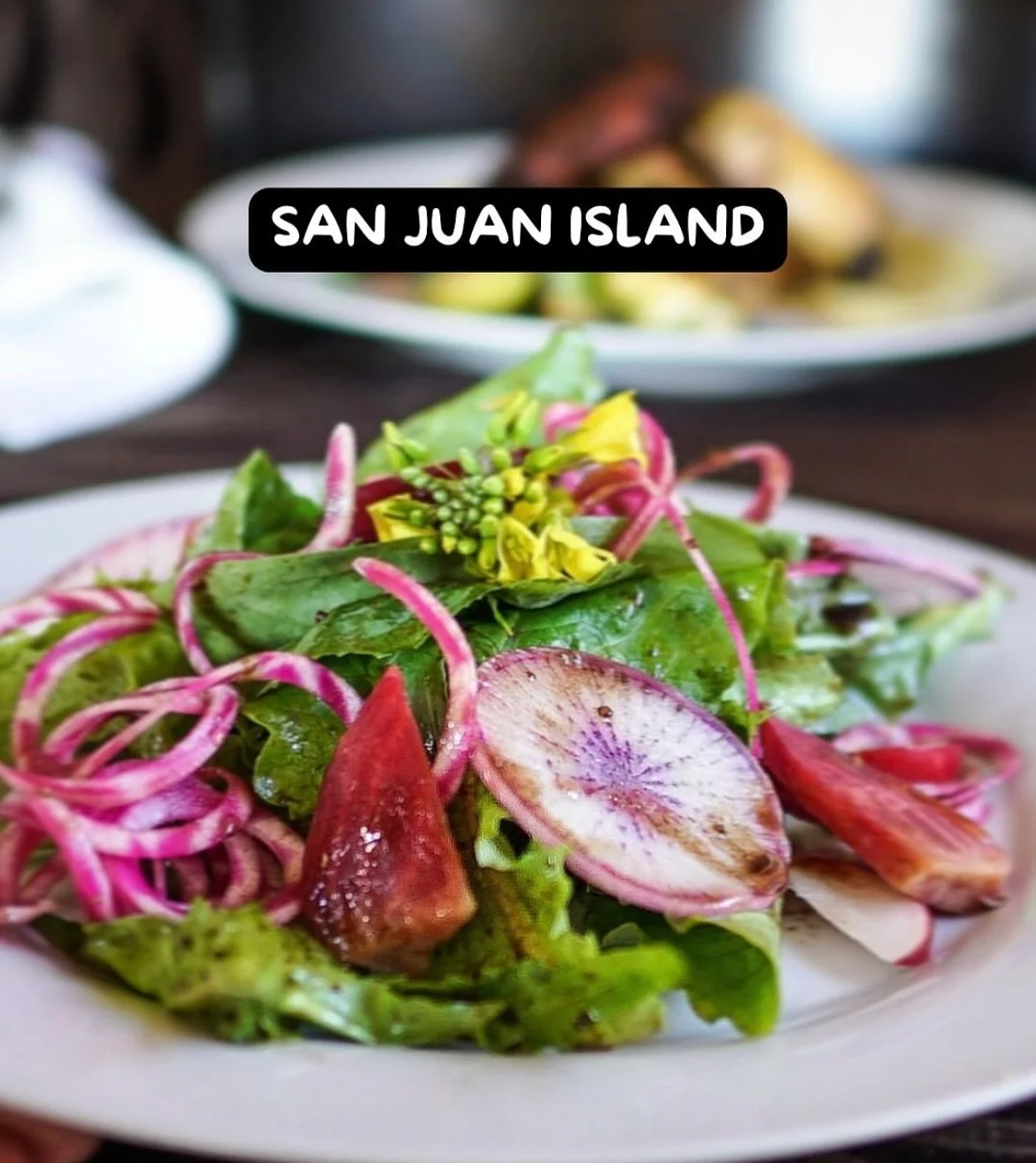 San Juan Islands real farm and ocean to plate! 🍽️ 

#poulsbowashington #bainbridge #kingstonwa #suquamish #seattle #kitsap #winslow #gigharbor #vashonisland #fridayharbor #victoriabc #porttownsend #sequimbay #rochharborresort