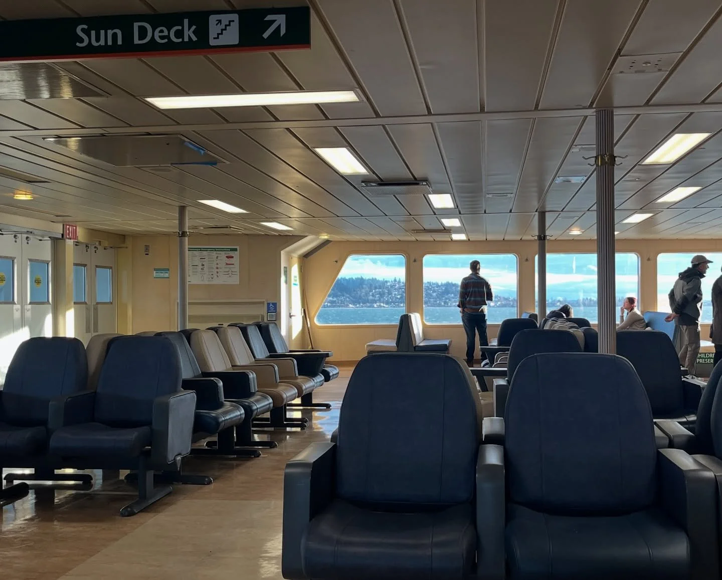 Spring sailing schedule starts Sunday. Double check your ferry departures. Sun deck time ☀️