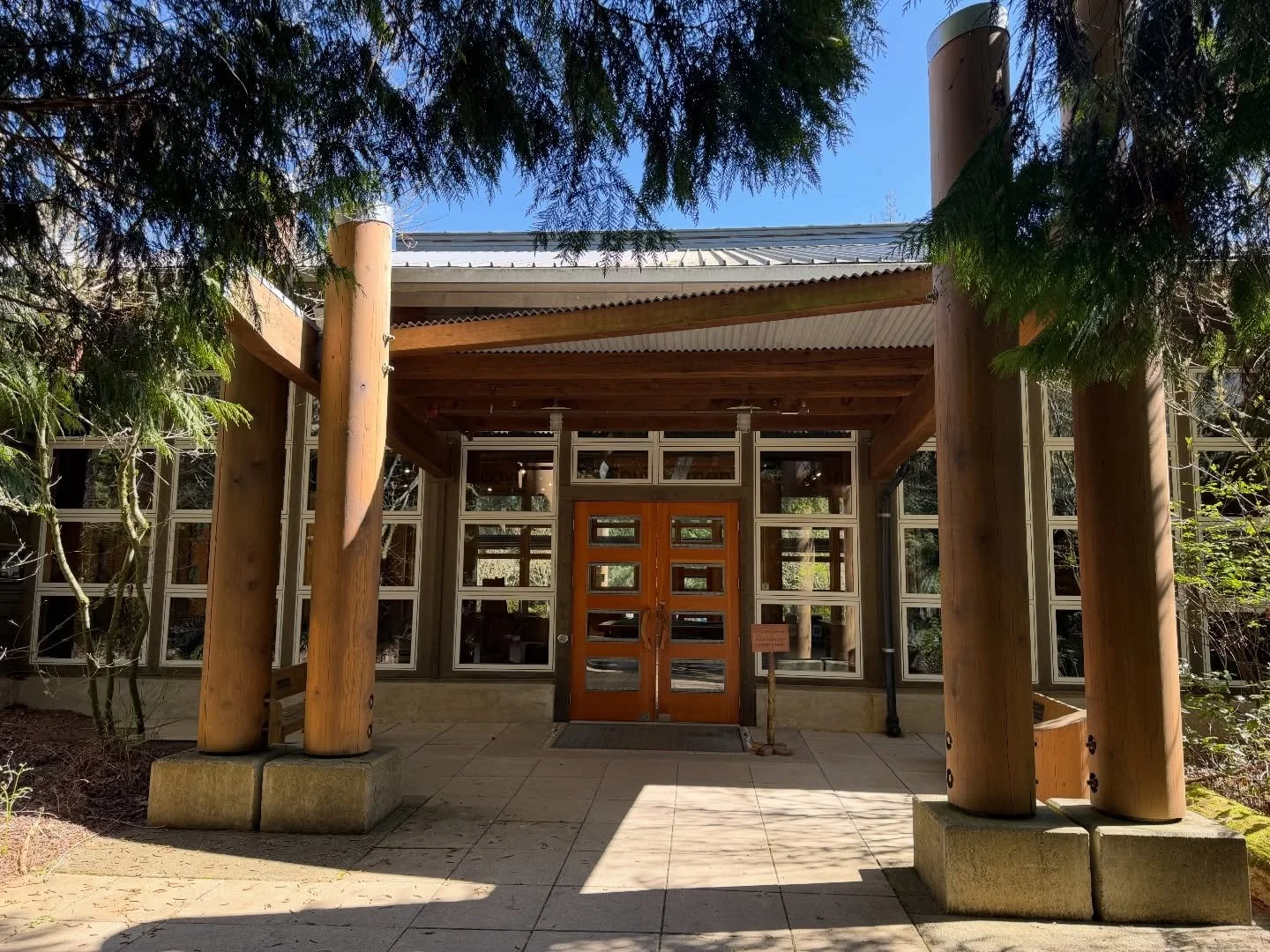 On the way to Pleasant Beach Village. A college in the woods. @islandwood 🌲🙌