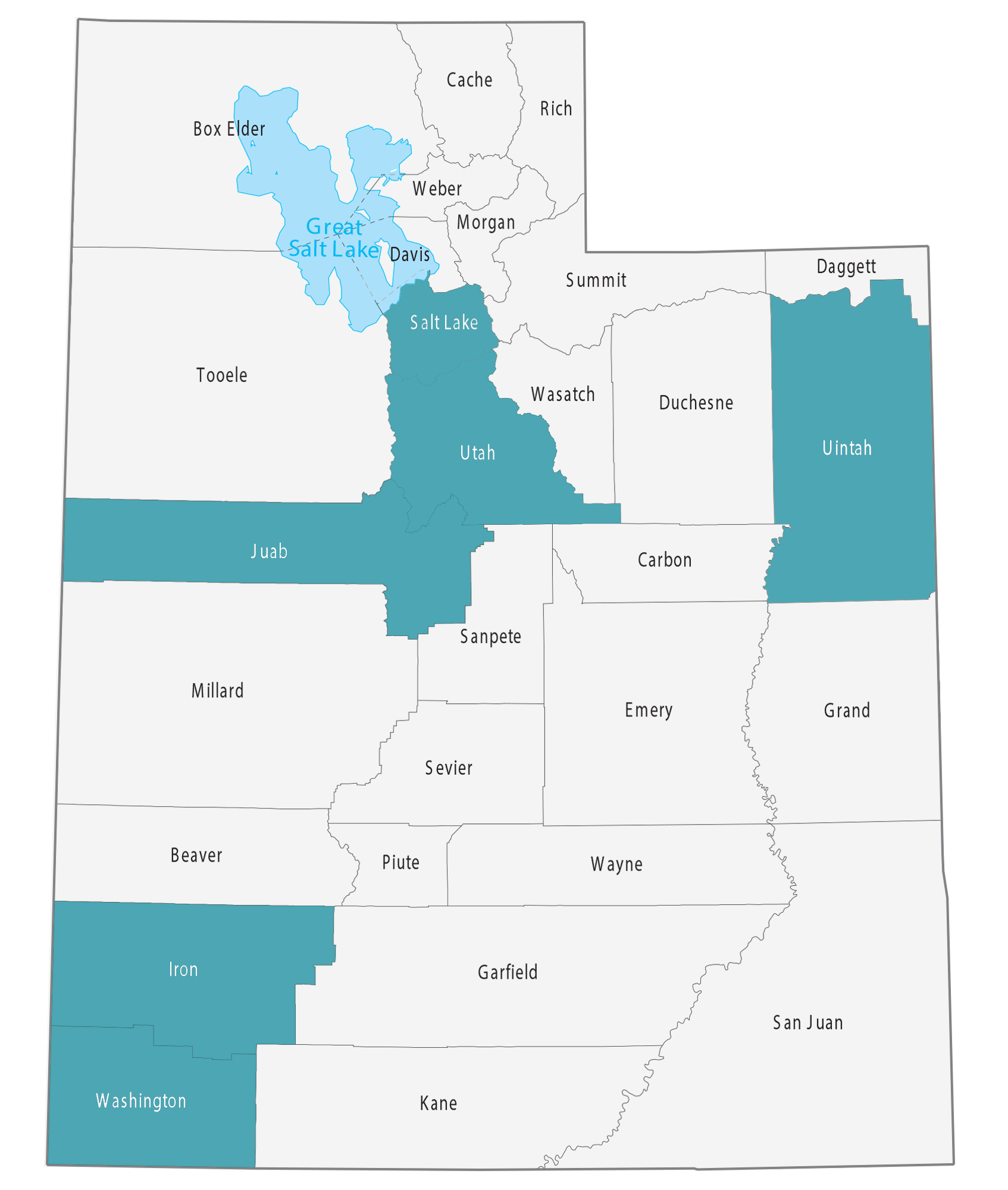 Gold Cross Ambulance  Utah Counties Services Map