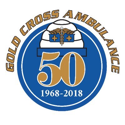 Gold Cross Ambulance 50th Anniversary logo
