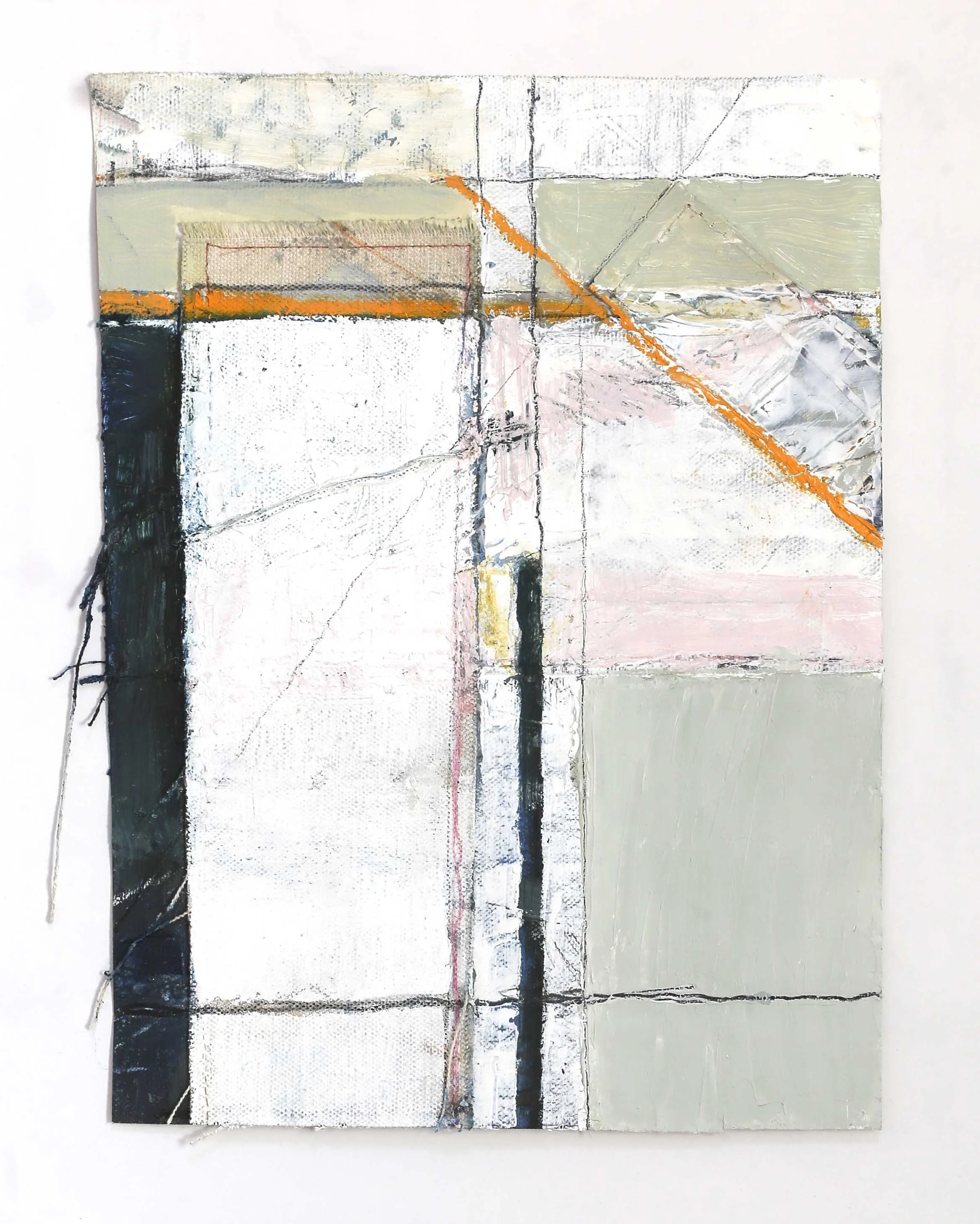 Open Plan, oil on sewn canvas, 11" x 8", 2023