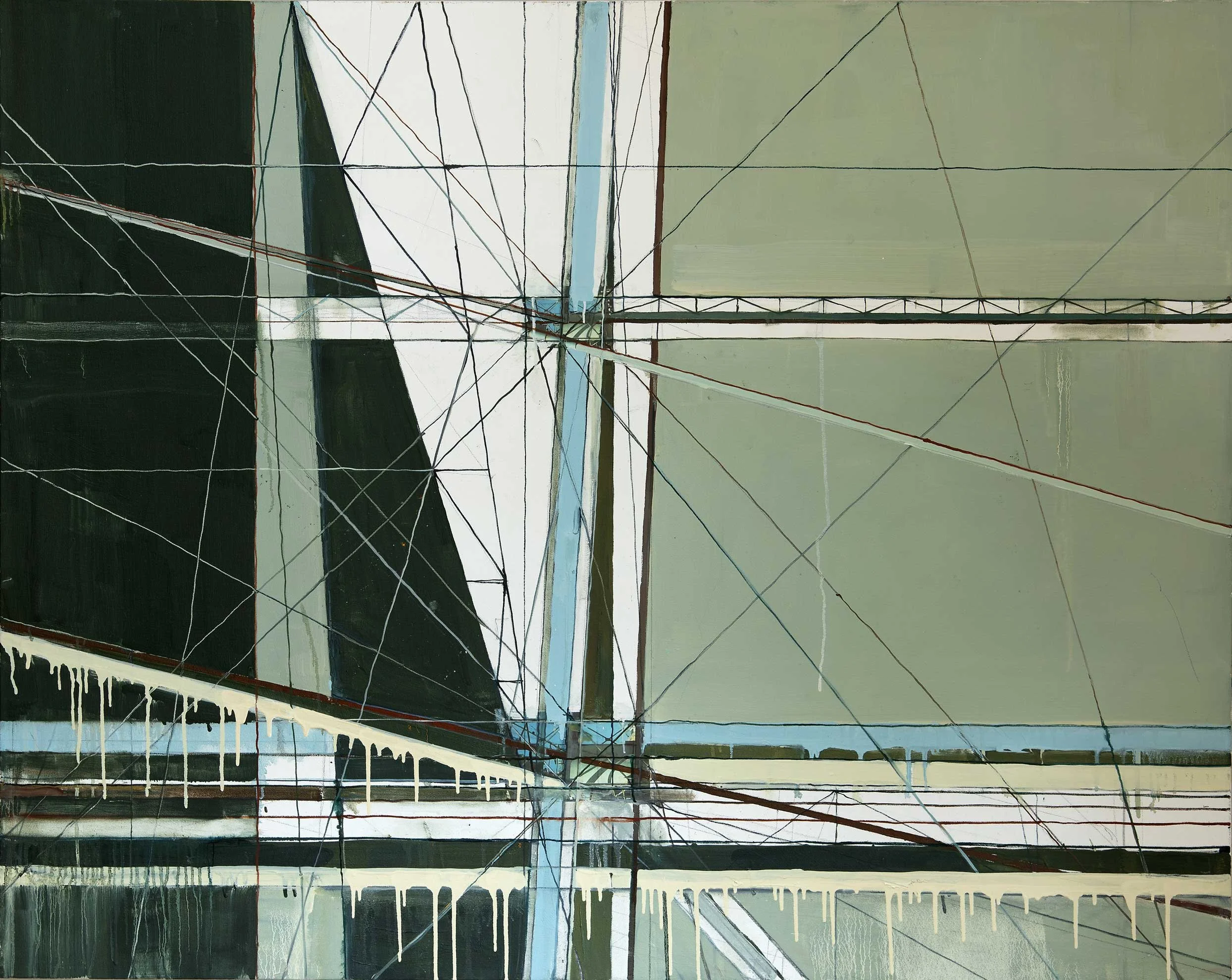 Silo Structure, oil on canvas, 48" x 60", 2019