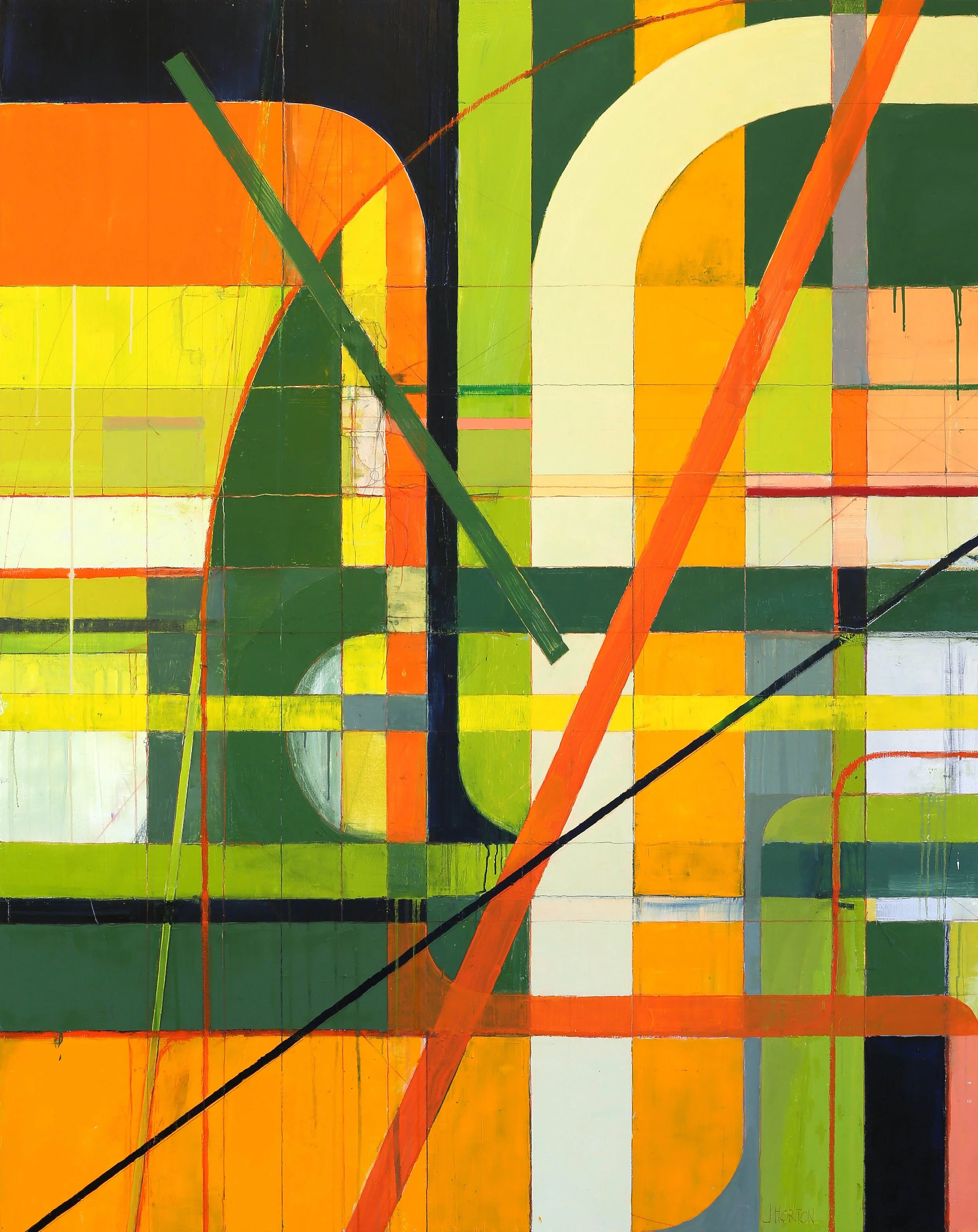 Counterweight, oil & mixed media on canvas, 60" x 48", 2025