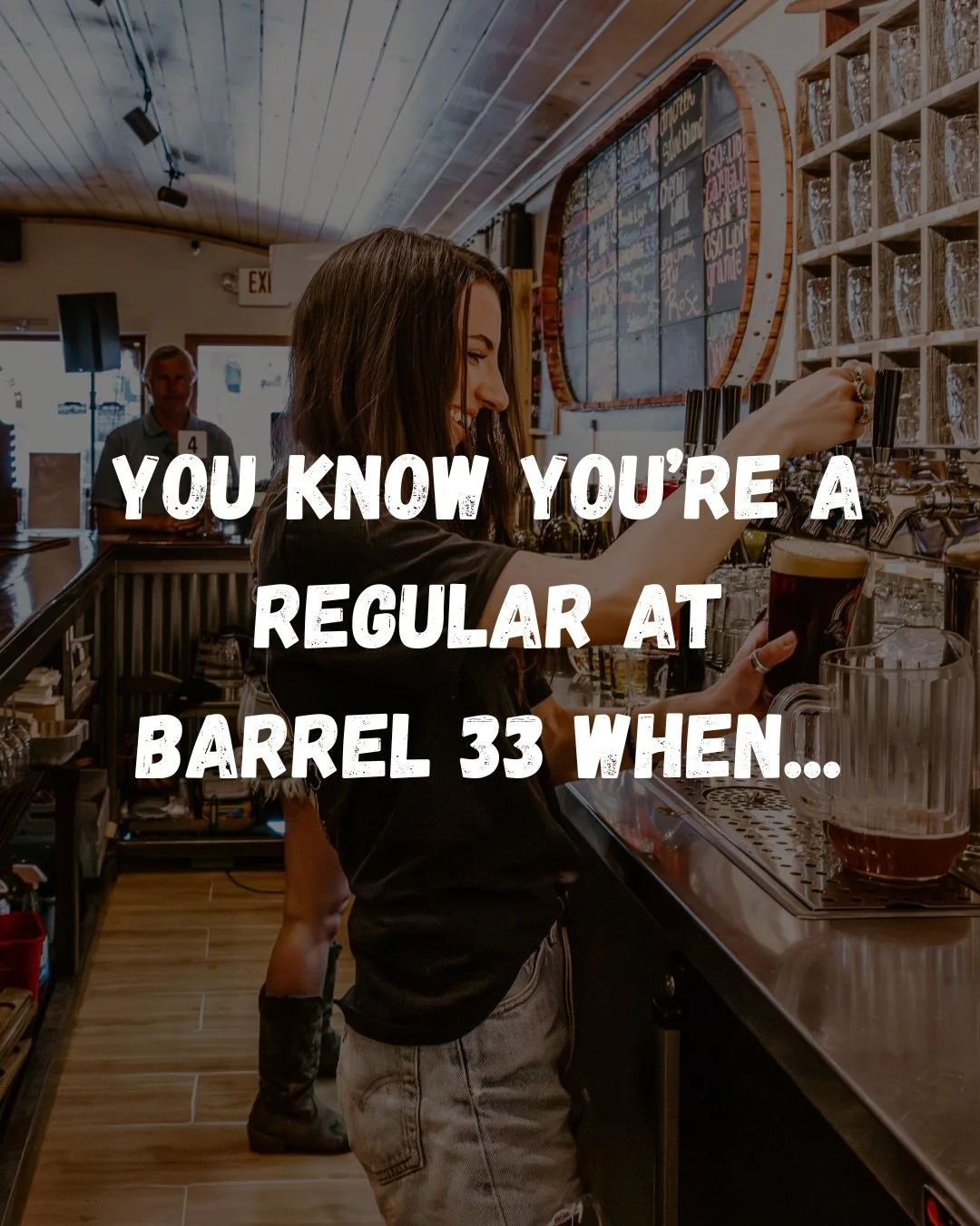 You know you&rsquo;re a regular at Barrel 33 when&hellip;

your beer mug is 20oz and you&rsquo;re getting it for $2 off the price of a 16oz glass. 

That&rsquo;s right. IYKYK. And if you don&rsquo;t&hellip; ask one of our bartenders! 

Barrel 33 | Bi