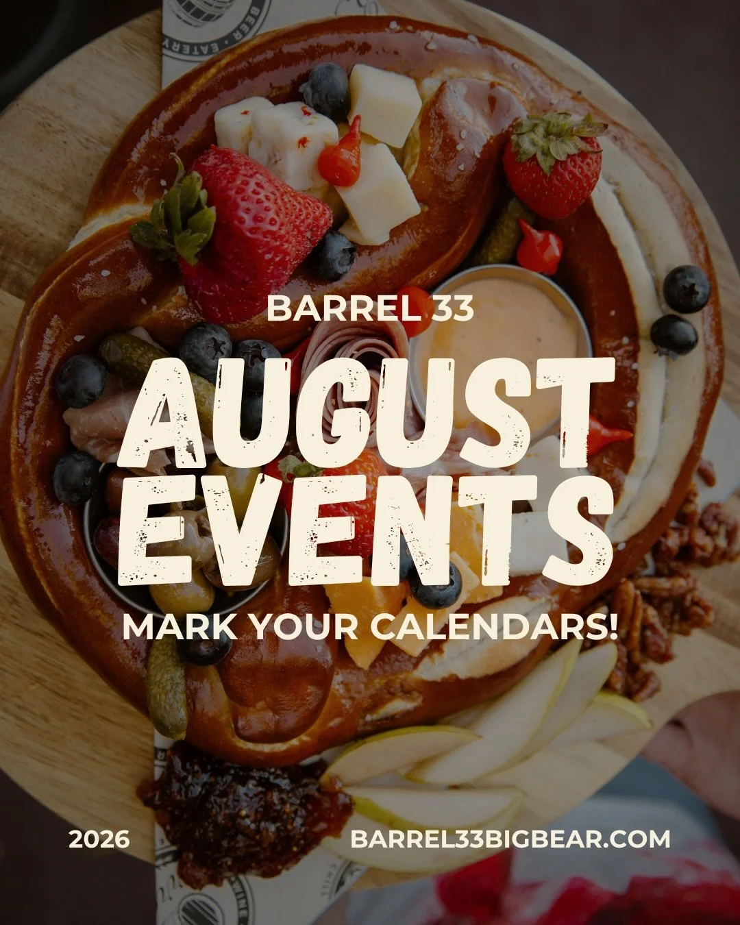 August plans? We&rsquo;ve got you covered at Barrel 33 Big Bear Lake.

&bull; Great live music line-up all month long and into Labor Day weekend!
&bull; Monthly Paint &amp; Sip with @artwagonparty 
&bull; Sip wine on a Pirate Ship every Wednesday wit