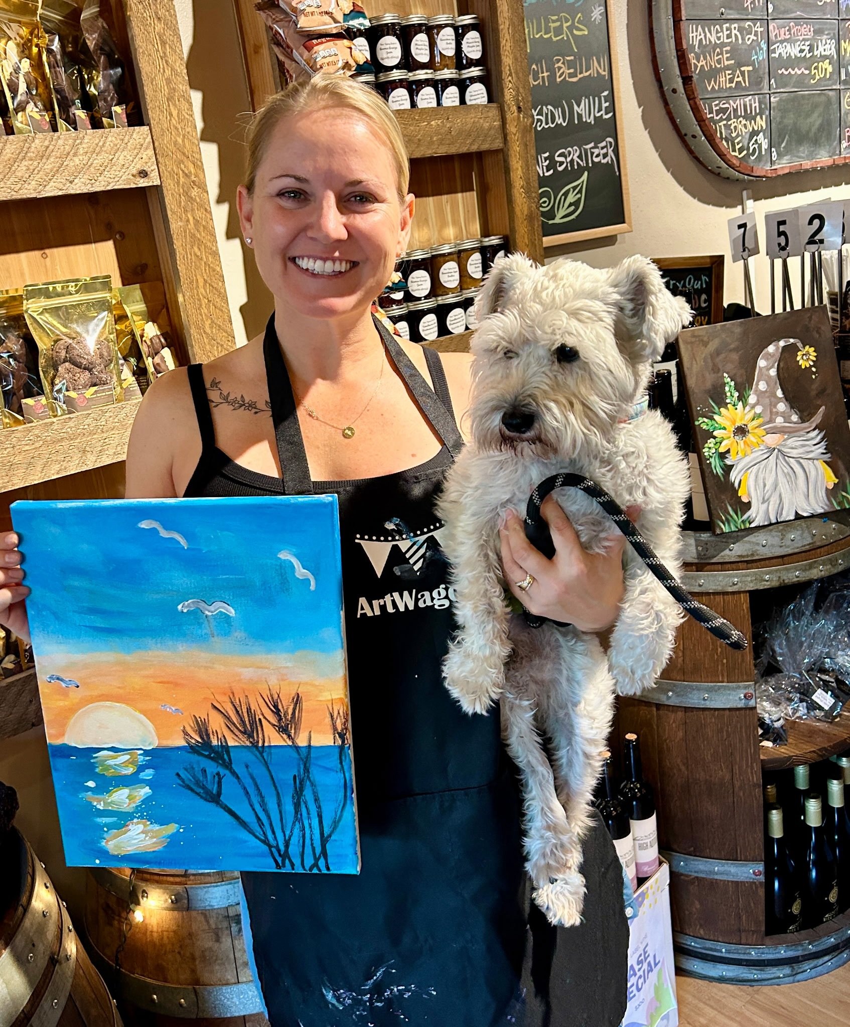 In case you missed this month&rsquo;s Paint &amp; Sip, here&rsquo;s a little recap! 

Great drinks, fun vibes, beautiful colors, and a whole lot of creativity with @artwagonparty . It was the perfect night to sip, paint, and enjoy good times together