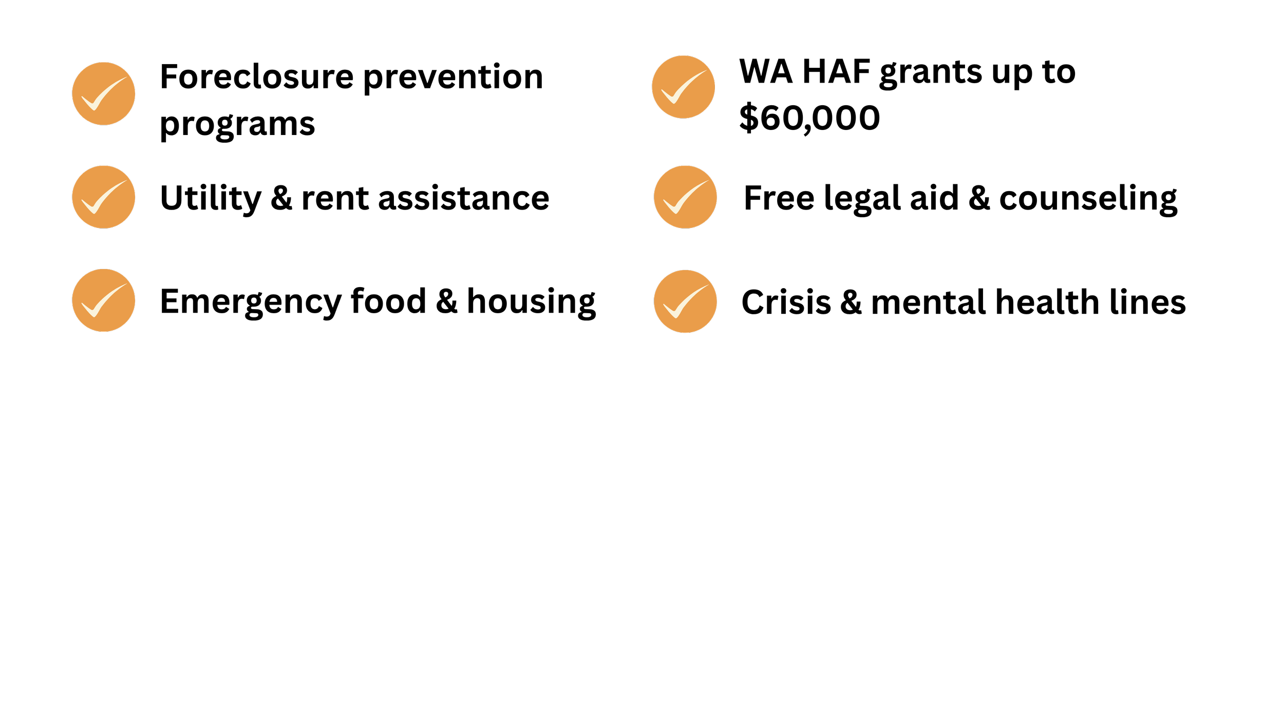 Checklist comparing two options, each with three points, with checkmarks indicating completed tasks.