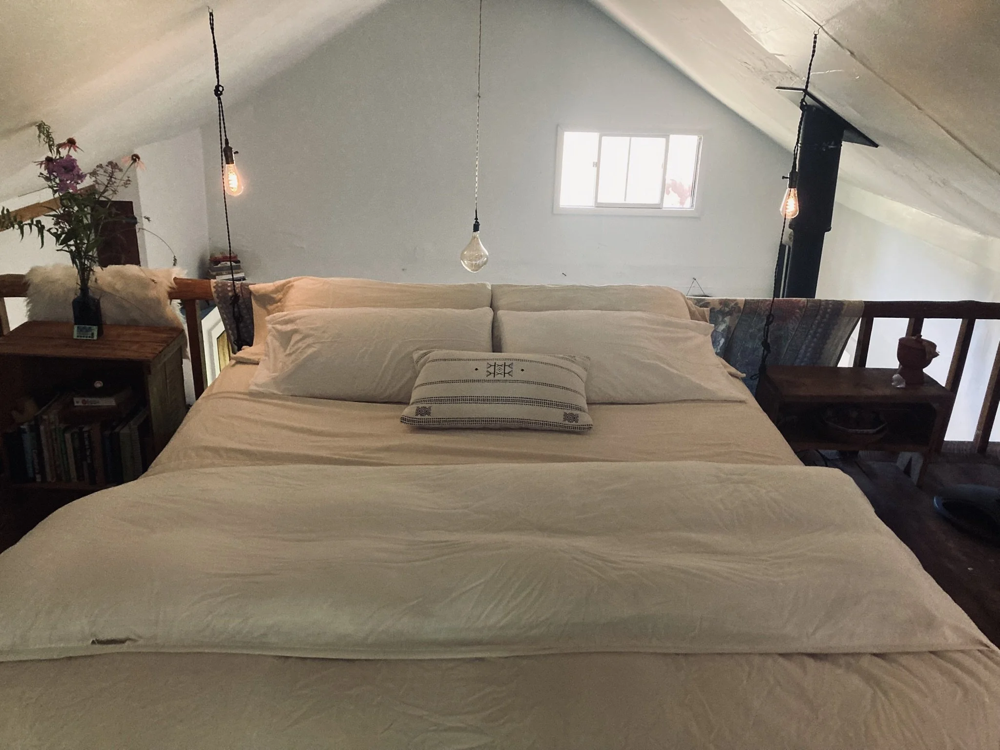 Cozy King Mattress in the Loft