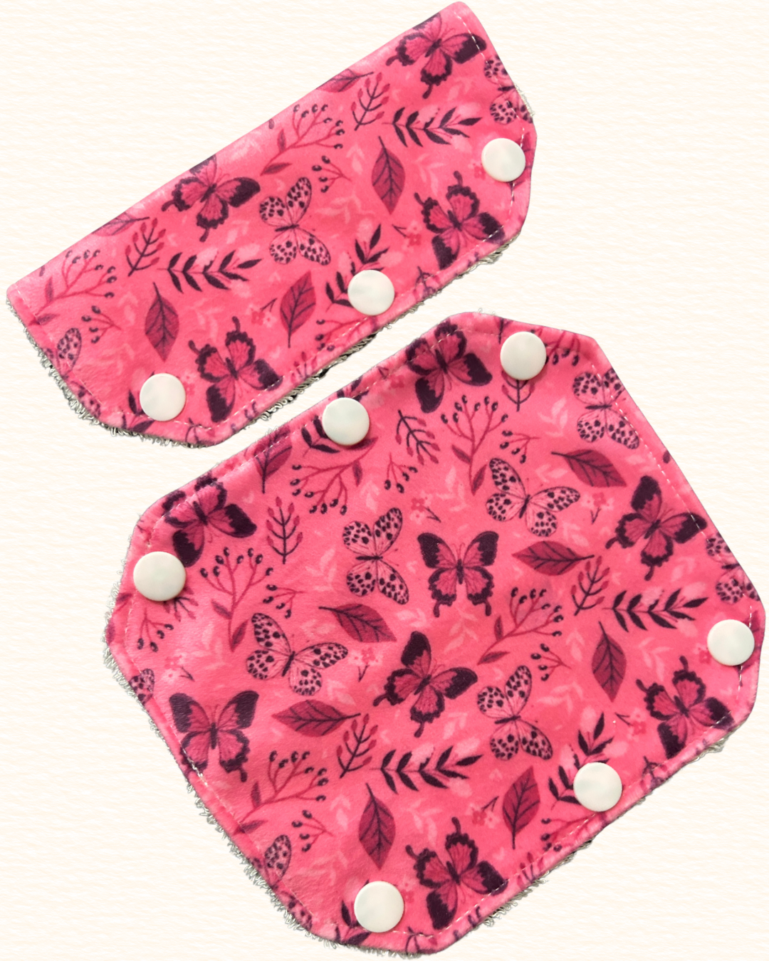 Pink butterfly velour port cover