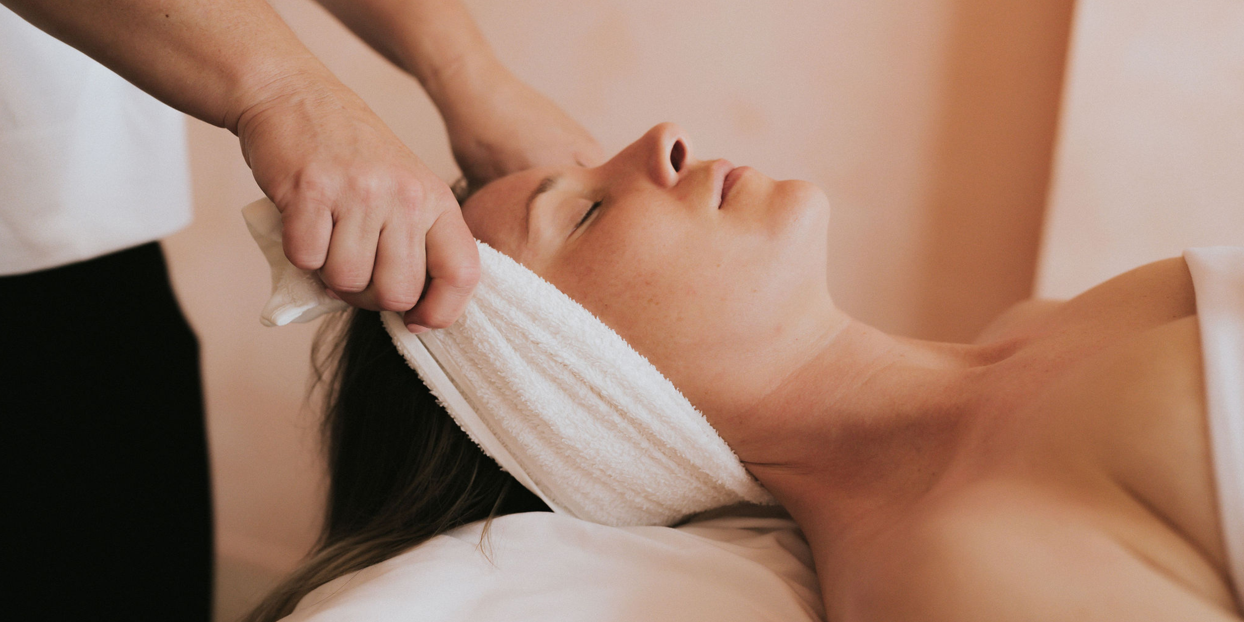 the ending of a Face Up Sculpting Facial at Face Up Studio in Remuera Auckland