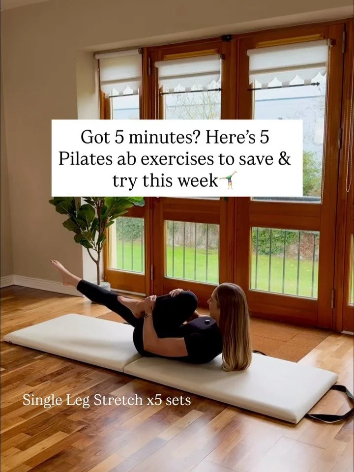 If you only have 5 minutes to move this week&hellip; save &amp; try these 5 Pilates abdominal exercises 🤸🏼&zwj;♀️ 

As always remember to focus on your form, move slow, with control and breathe throughout!

You can complete the full guided class on