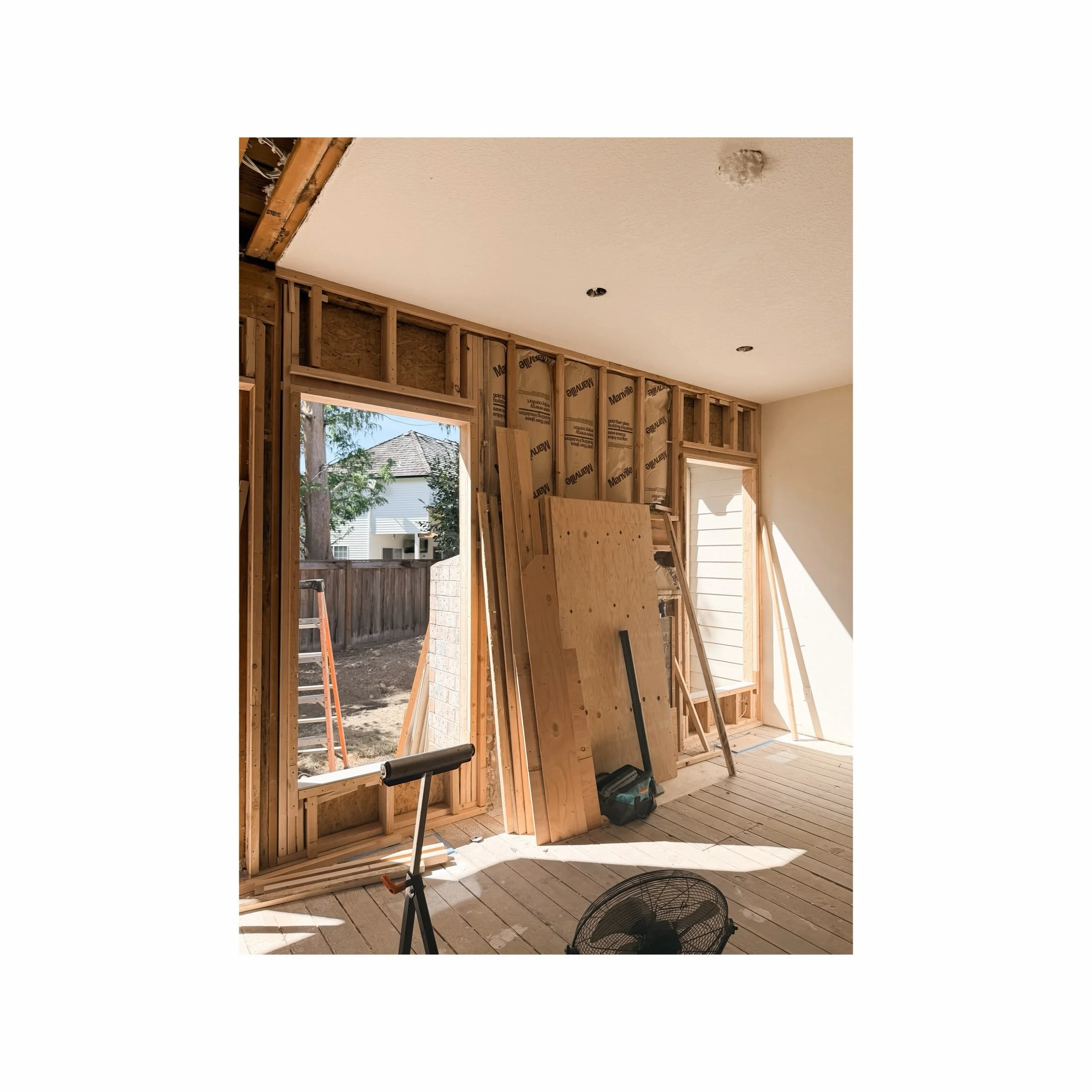 Waterhouse | some behind the scenes of progress at the Waterhouse Residence. I love sketching ideas and thinking through things on site with creative clients and builders. This project has been the best version of that &mdash; seeing the bigger windo