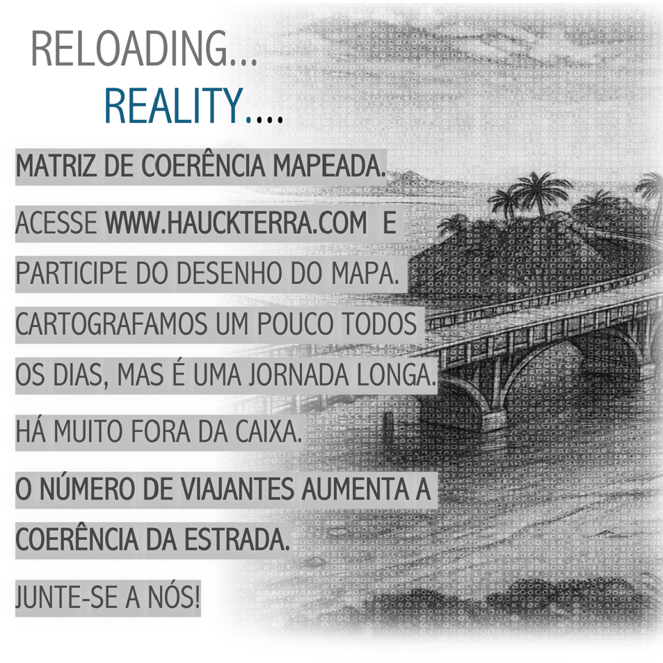 ilhas, lagos e pontes em preto e branco em letras como matrix filme com convite a participar da cartografia CALL for action