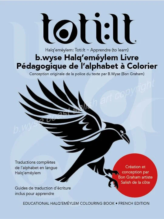 Cover of a French educational coloring book titled 'tahil' featuring a black silhouette of a bird in flight with outstretched wings, set against a light blue background.