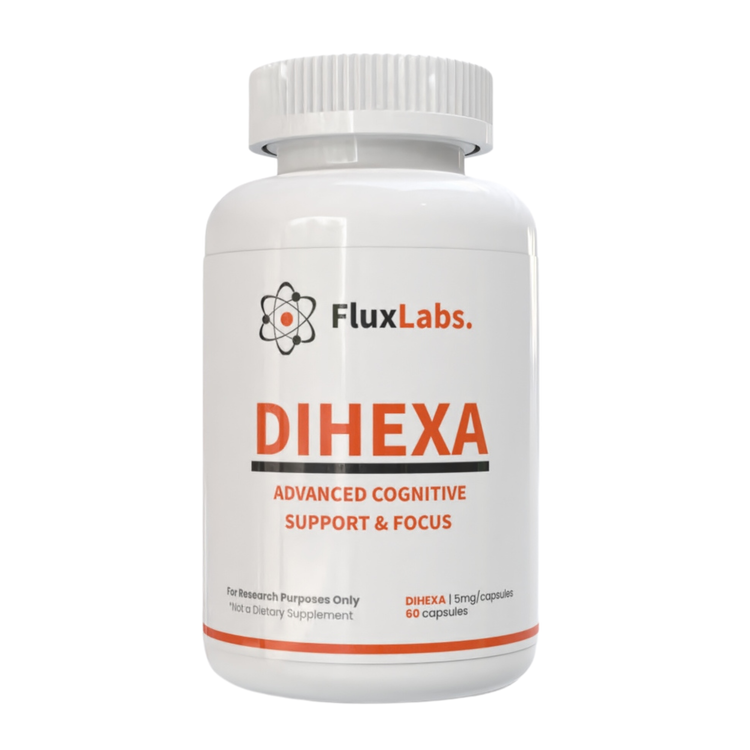 FluxLabs Dihexa research compound bottle