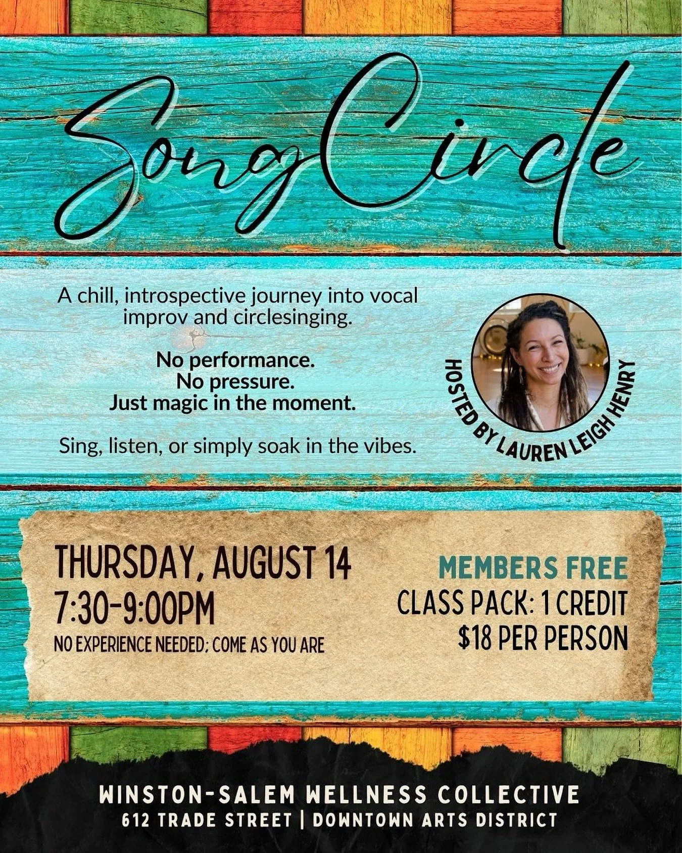 🥳Today, we are excited to share something *new* we&rsquo;re starting at the @ws_wellnesscollective 

It&rsquo;s called SongCircle 🎶, and it&rsquo;s a monthly (for now) gathering of vocal improv where we create soulful harmonies together, often on t