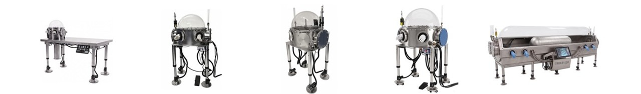 Complete TRON E-Series fleet lineup — E-18, E-24, E-36, E-48, E-120 Argon Weldstations