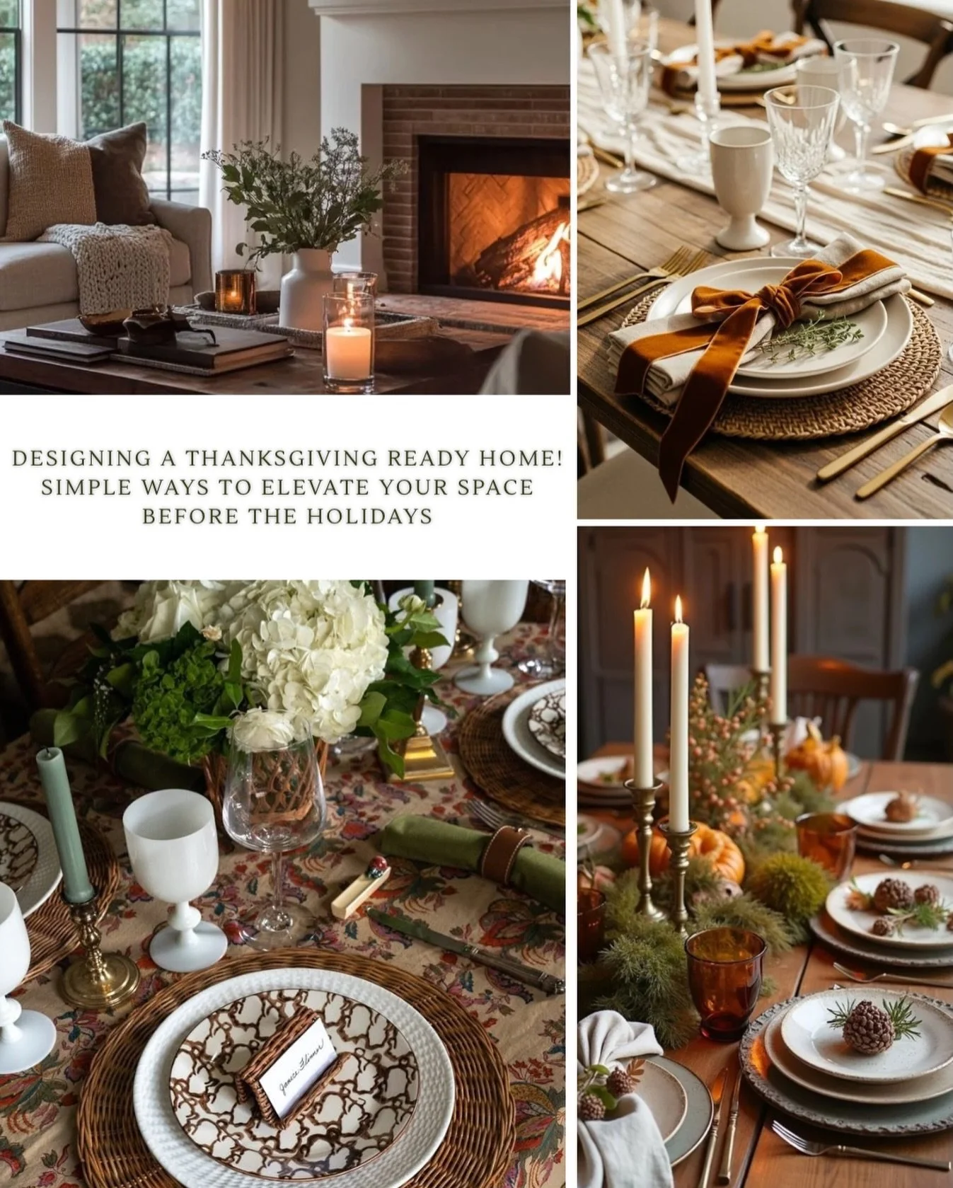 Our newest blog post is officially live, just in time for Thanksgiving. 🤍🦃 

If you&rsquo;re hosting this year, we shared simple, elevated ways to refresh your home and create a warm, welcoming space before the holiday rush begins.

From styling yo