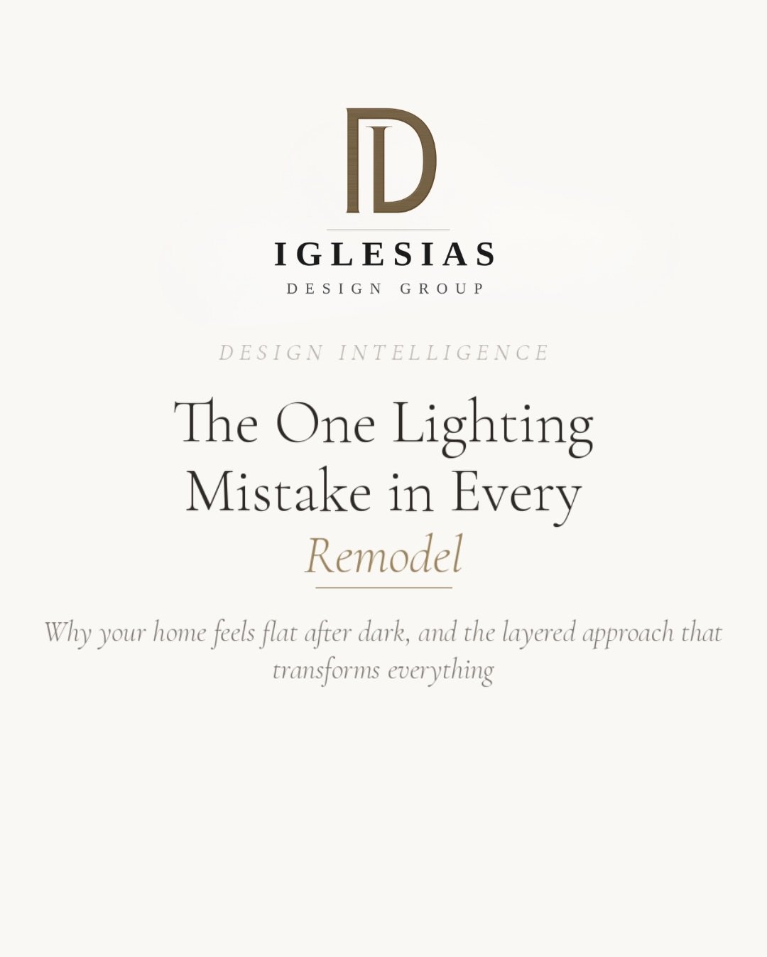 The number one thing we address in every project? 
How your home feels after the sun goes down. Warm light, independent dimmers, and intentional layering in every room.
That is the difference between a house with lights and a home that feels like you