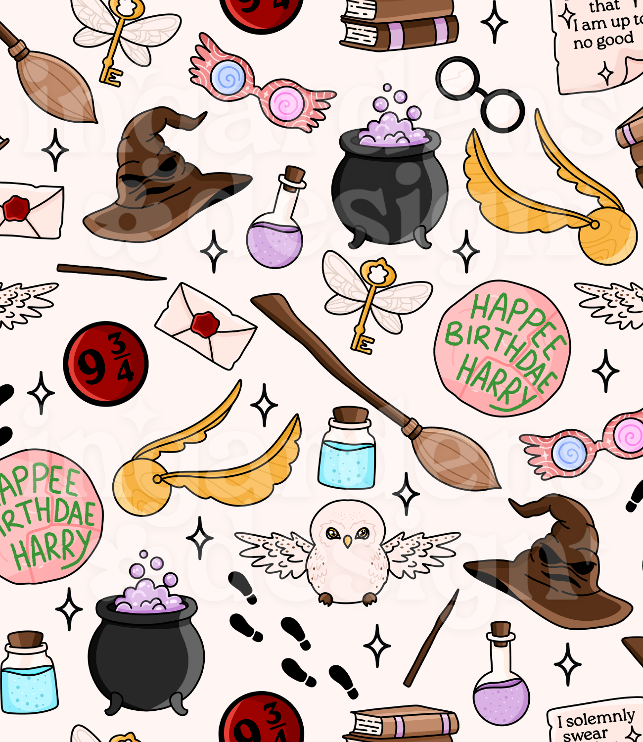 Wizard // Seamless Pattern // Digital Download