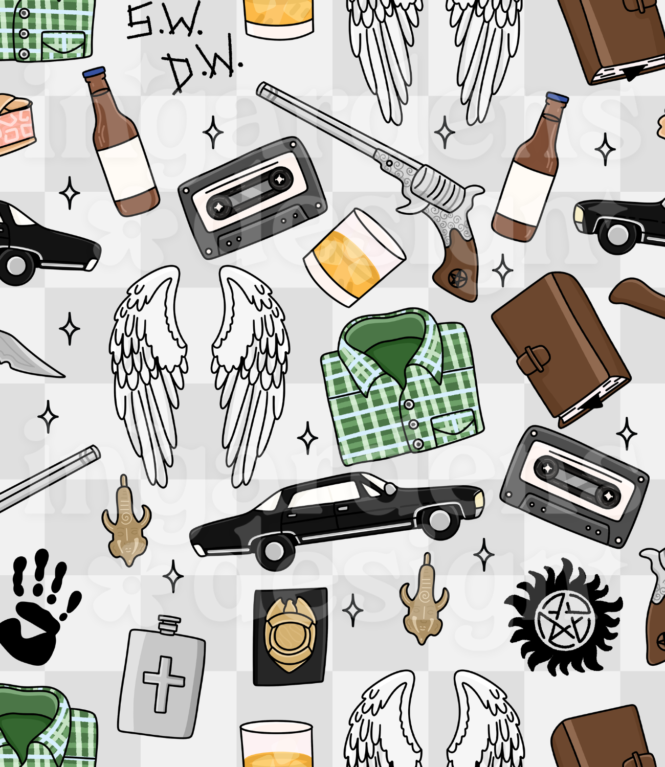 Supernatural // Seamless Pattern // Digital Download