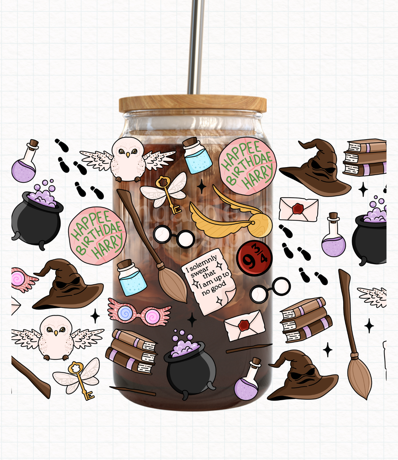 Wizard // 16 oz Cup Wrap // Digital Download