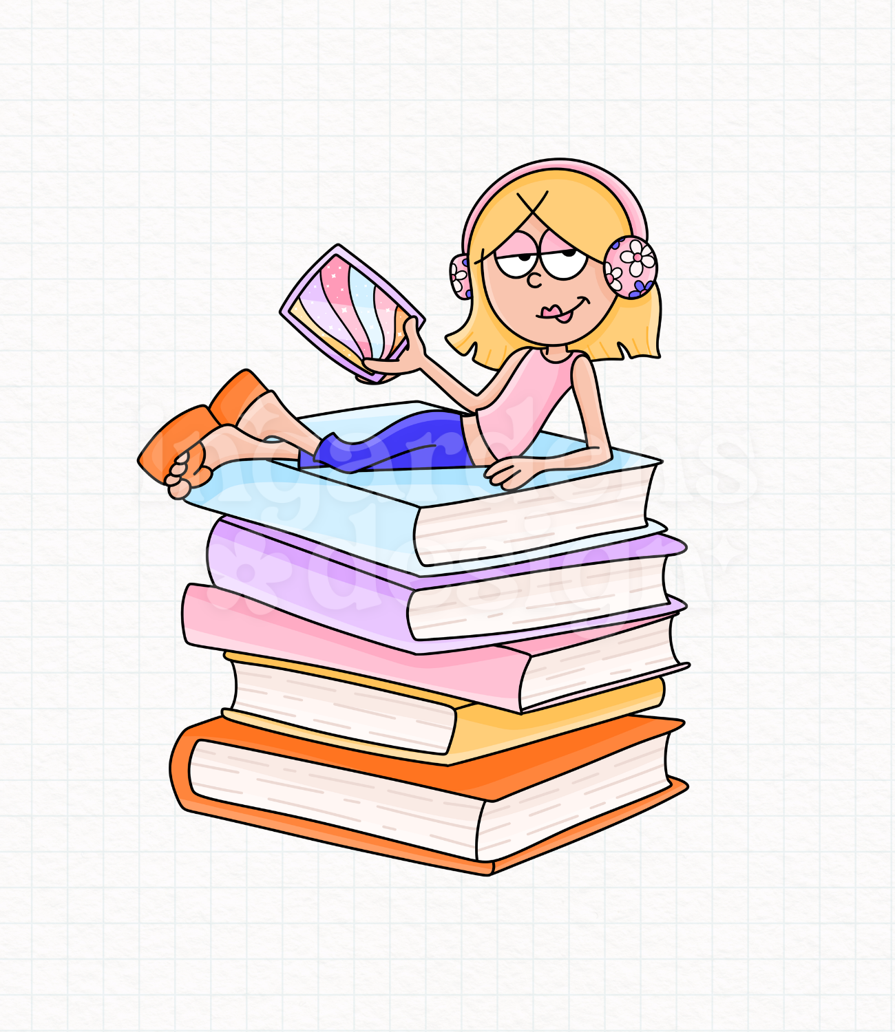 Lizzie Book Stack // Digital Download