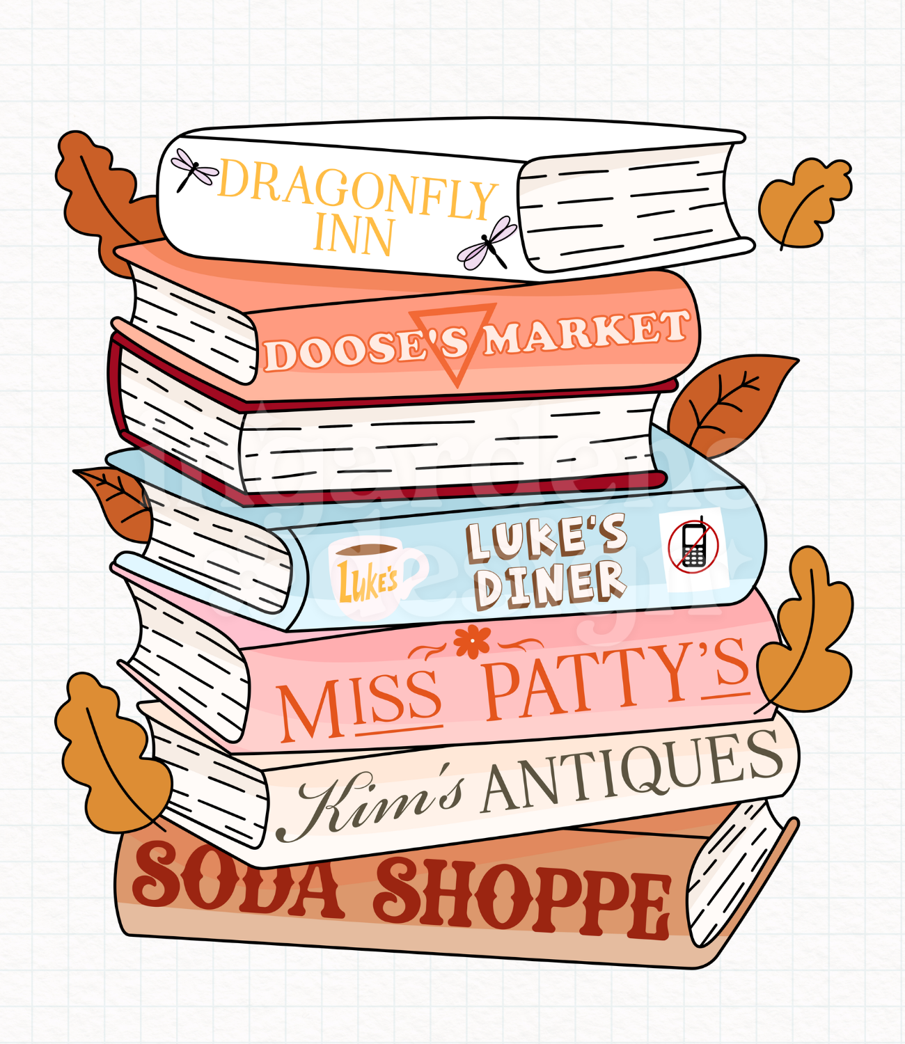 Gilmore Girls Autumn Book Stack // Digital Download
