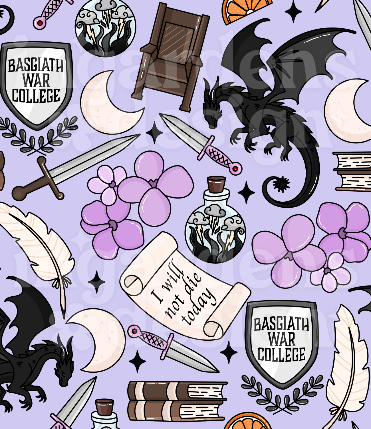 Fourth Wing // Seamless Pattern // Digital Download