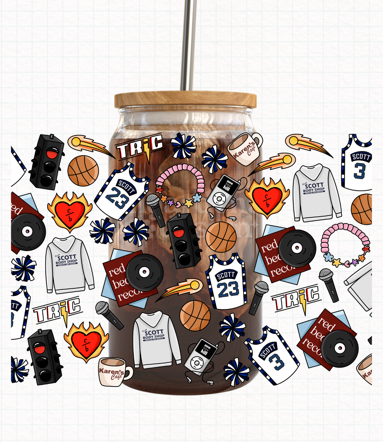 One Tree Hill // 16 oz Cup Wrap // Digital Download