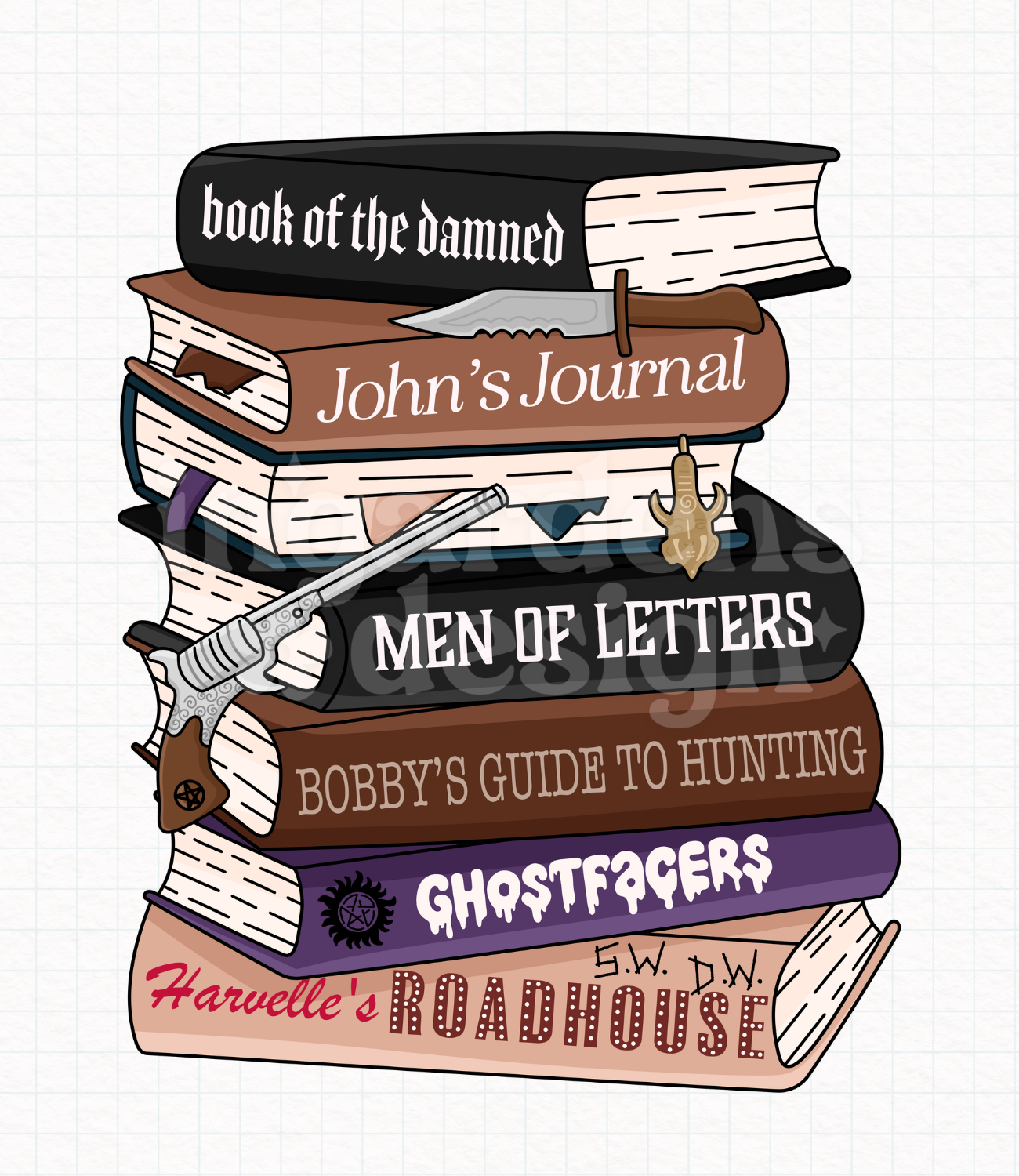 Supernatural Book Stack // Digital Download