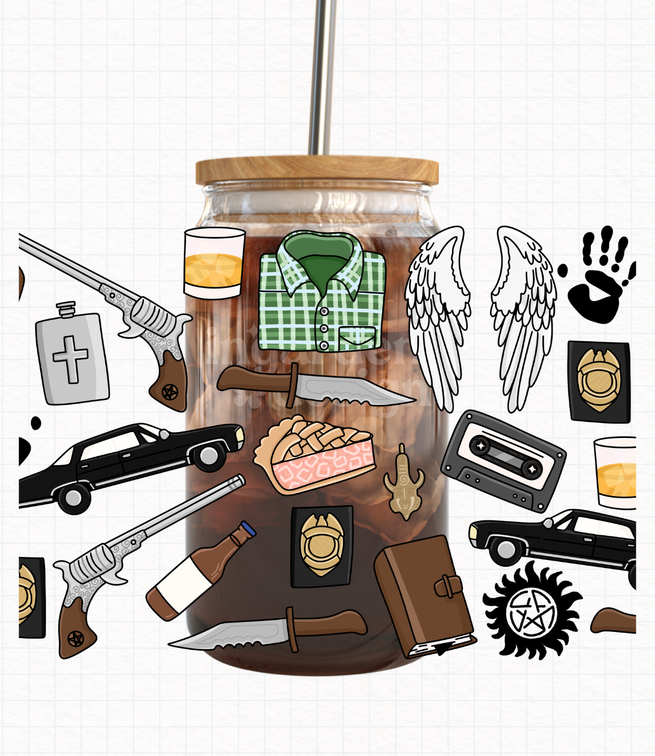 Supernatural // 16 & 20 oz Cup Wrap // Digital Download