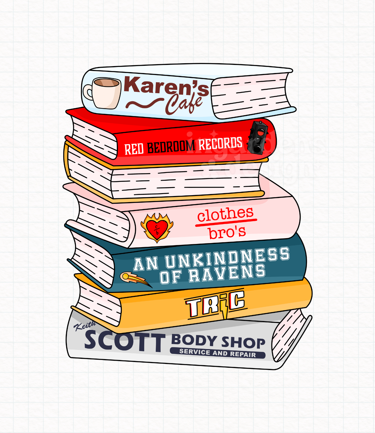 One Tree Hill Book Stack // Digital Download