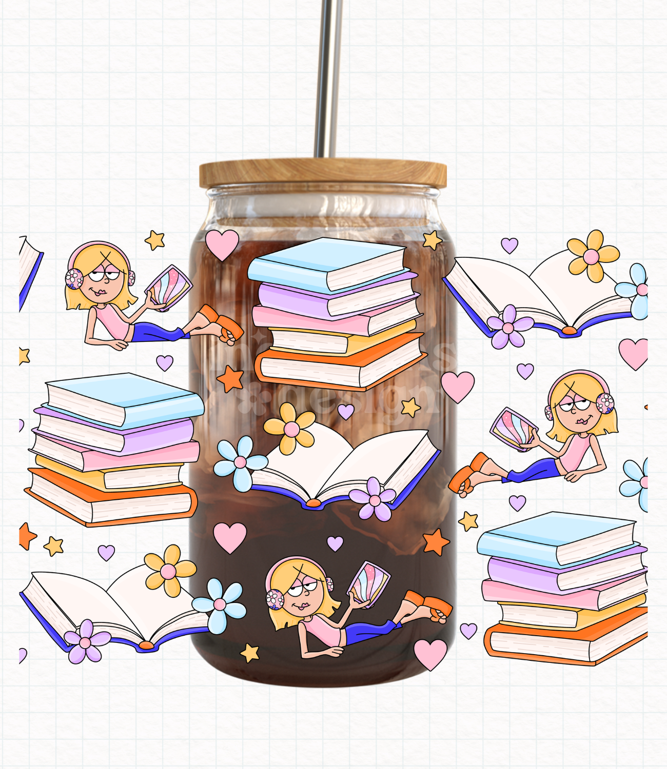 Lizzie // 16 oz & 20 oz Cup Wrap // Digital Download